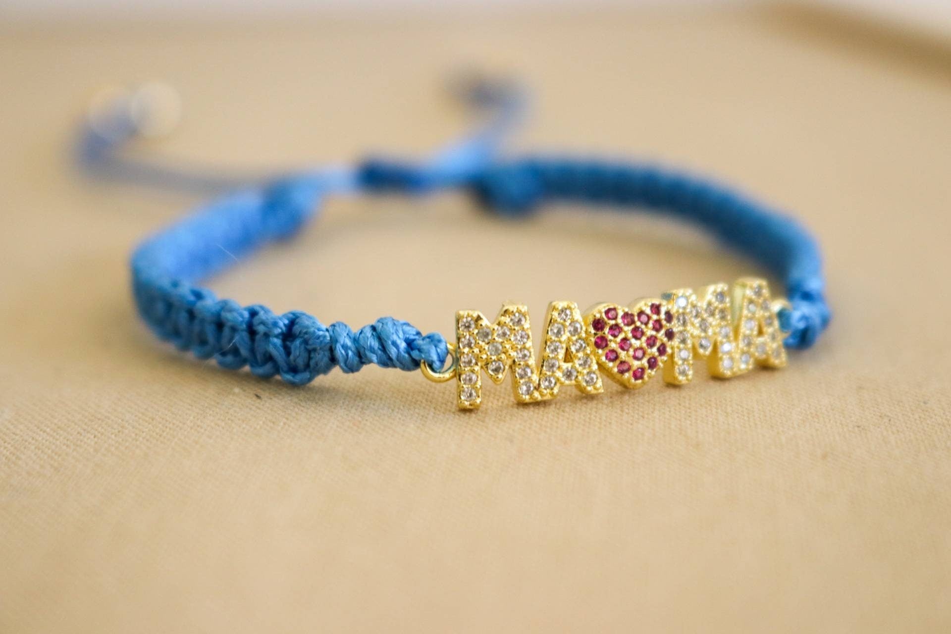 Mama Bracelets, Dainty Mama Bracelet, Mom Bracelet, Surfer bracelet, Adjustable Bracelet, Braided Bracelet, Macrame Bracelet