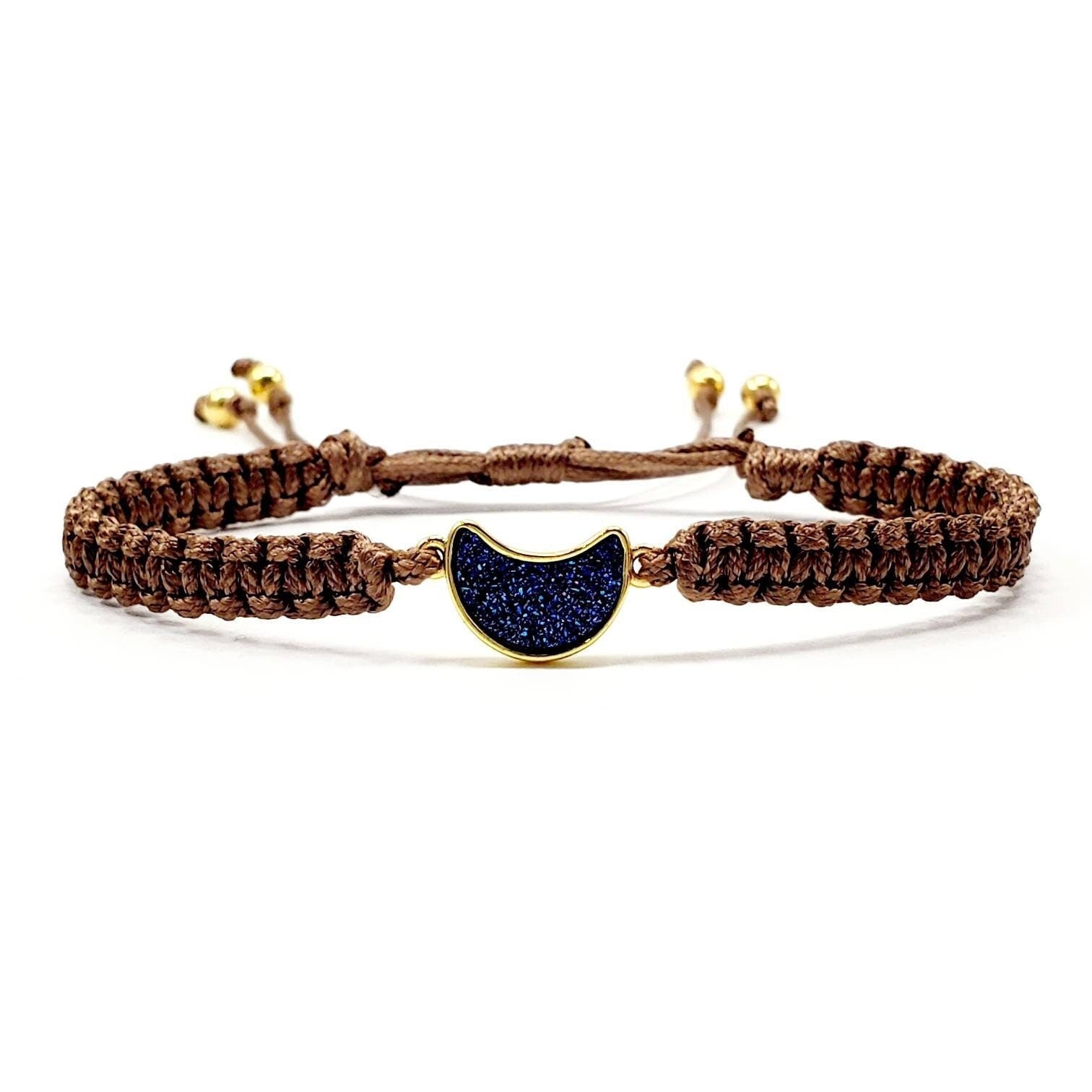 Macrame bracelet, Moon phase bracelet, Macrame bracelet stone, Stackable Bracelets, Knotted Bracelet, Best Friend Bracelet, Bracelet Femme