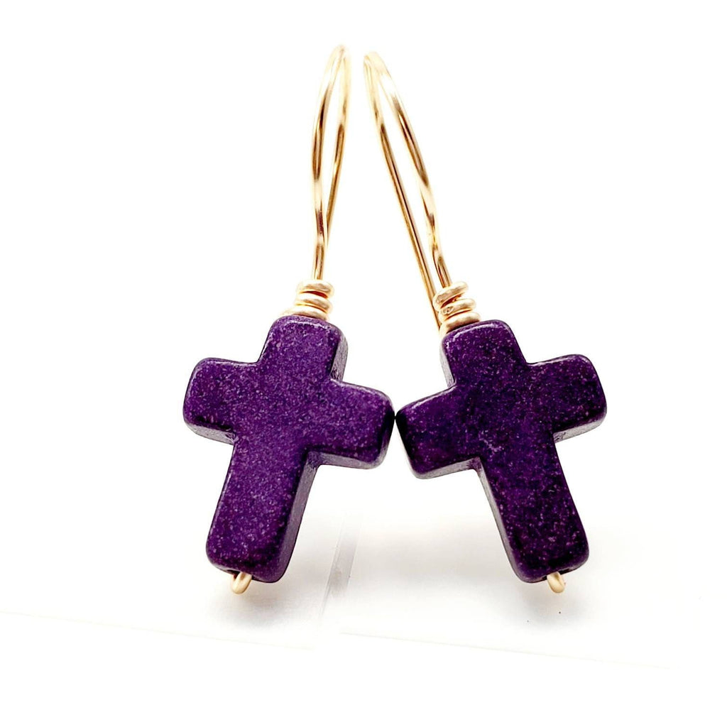 Cross Earrings, Dainty Earrings, Dropping earring, Minimalistic Earrings, Religiously Christian-Giftful, Faithful jewelry, Gifts for-her