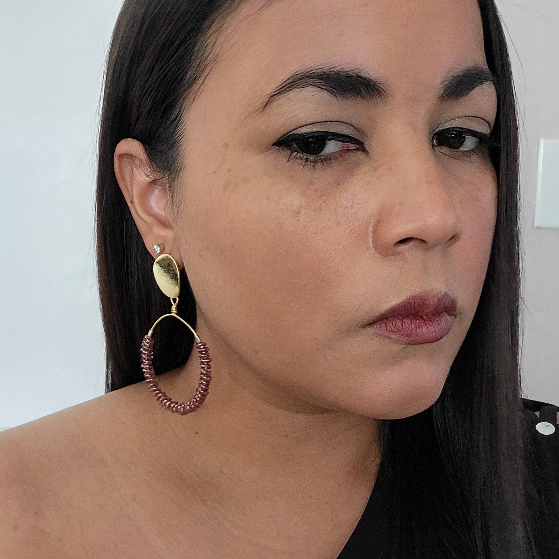 Colorful Beaded hoops, Large hoop earrings, gold filled hoops, statement earrings, seed bead hoops, colorful earrings, gift for friend