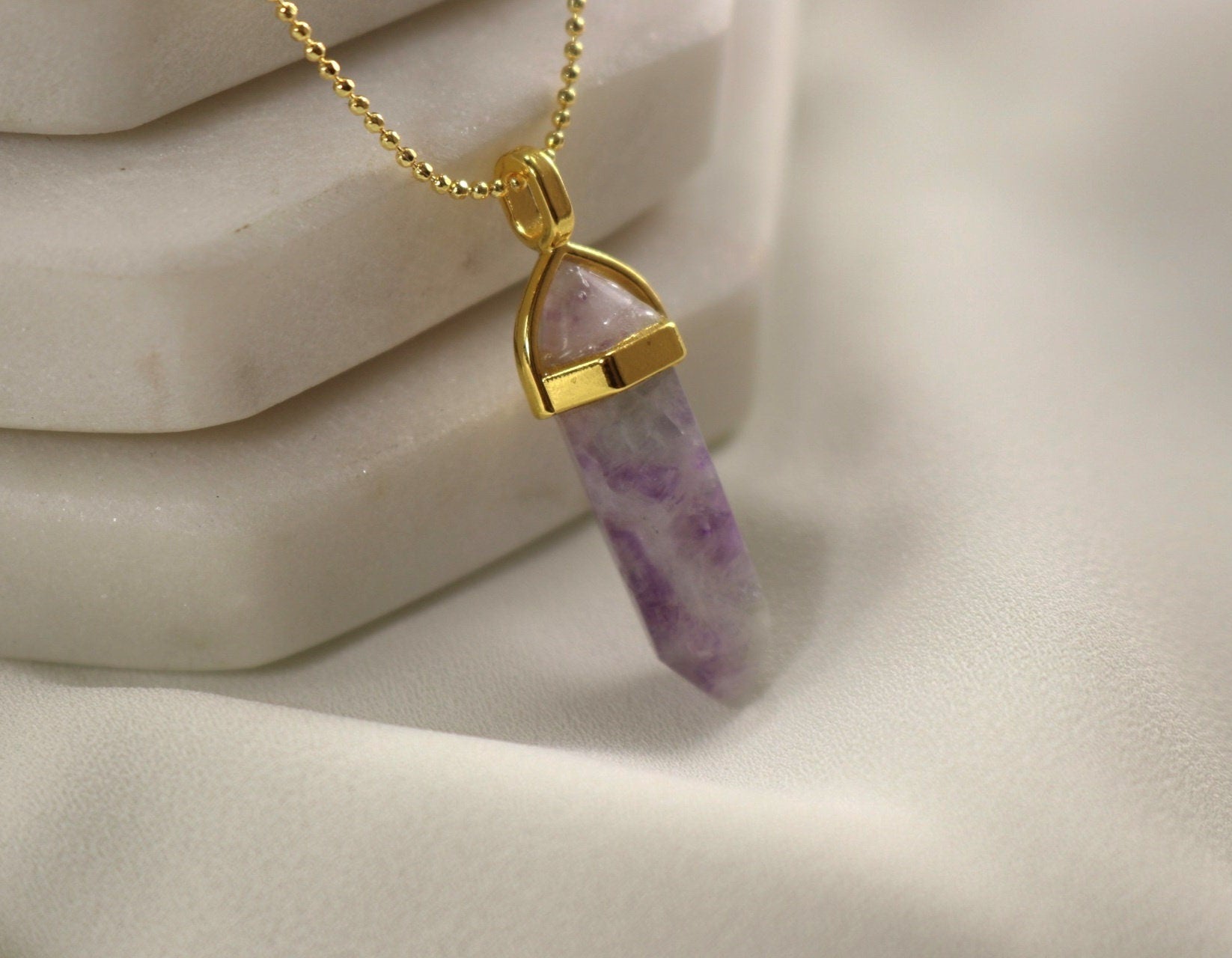 Clear Quartz Necklace, Clear Quartz Point Necklace, minimaliste necklace, mom dainty necklace, Healing crystal necklace,  giftful necklace