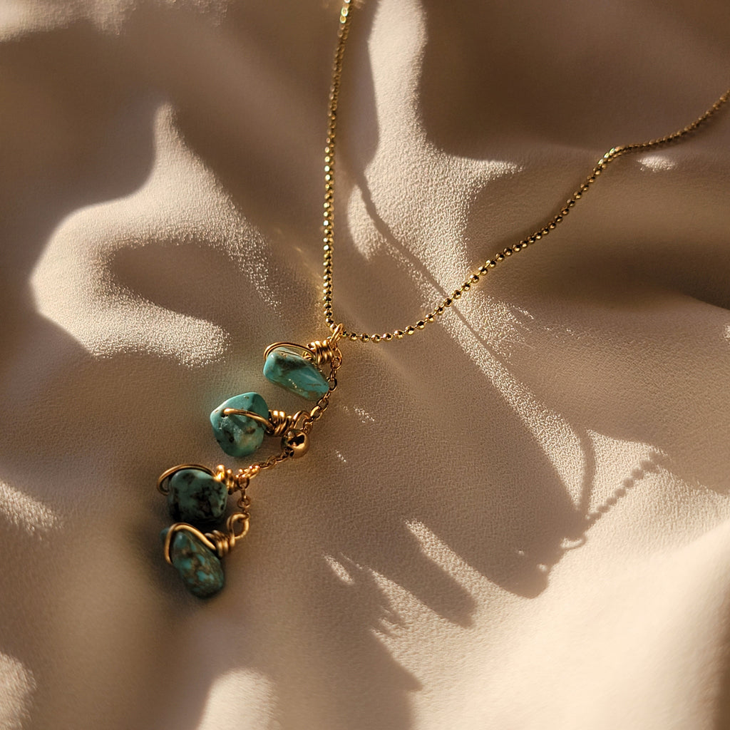 Turquoise necklace, necklace minimalistic, thin chain necklace, gold thin necklace, thin layered necklace, gıfted necklace, gift for- her