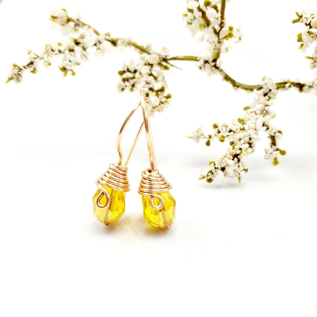 Small drop earrings, Teardrop Crystal Earrings, Tiny Drop Earrings, small crystal earrings, cute minimal earrings, minimalist earrings