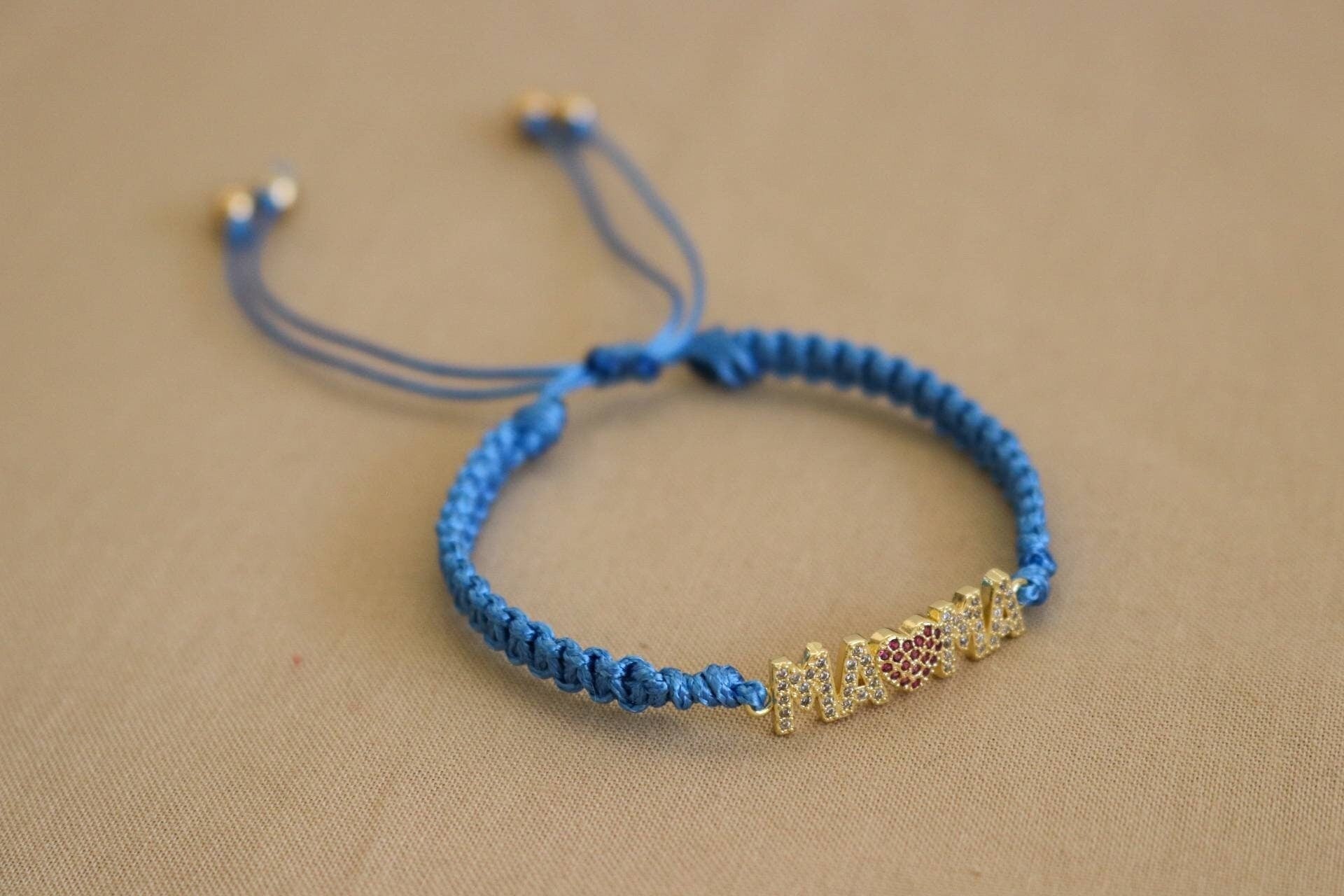 Mama Bracelets, Dainty Mama Bracelet, Mom Bracelet, Surfer bracelet, Adjustable Bracelet, Braided Bracelet, Macrame Bracelet