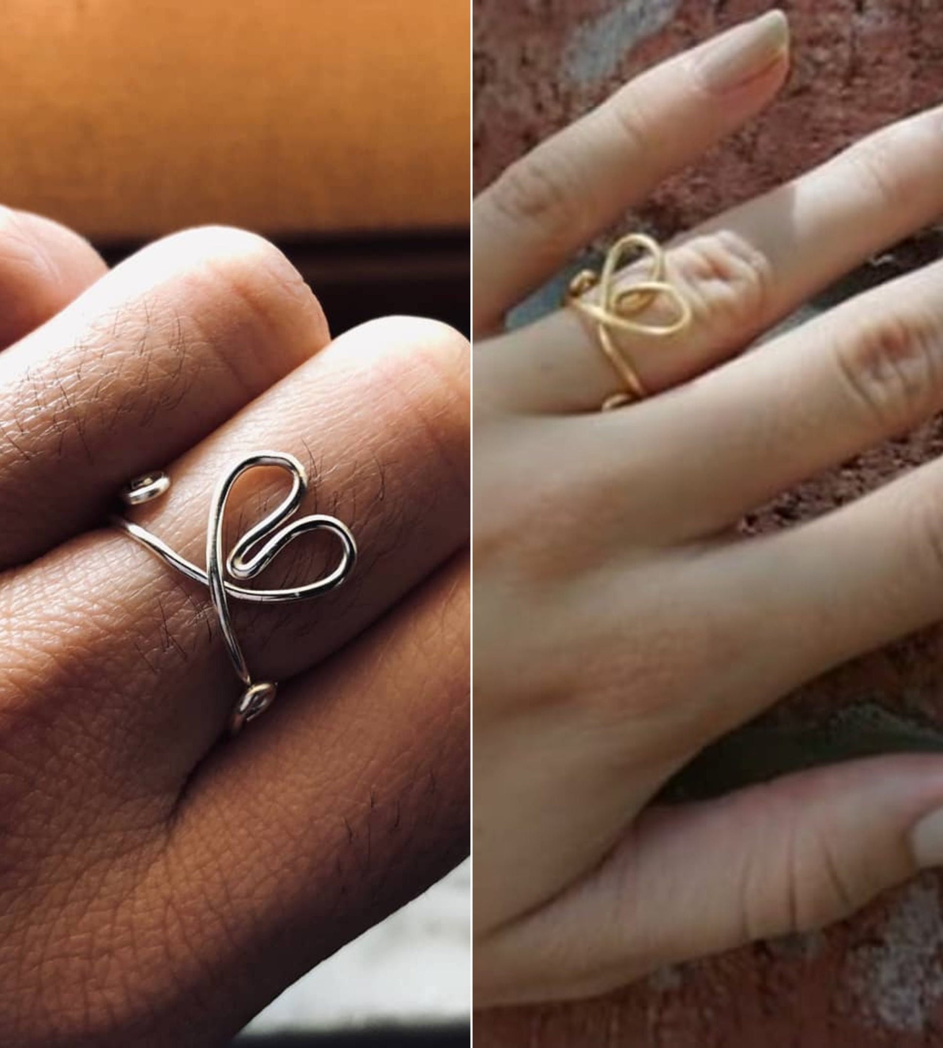 Gold or silver Heart Ring wire, Dainty Heart Ring, Minimalist Ring, Gold Heart Ring, Silver Heart Ring, Promise Ring, Stacking Ring, Gift