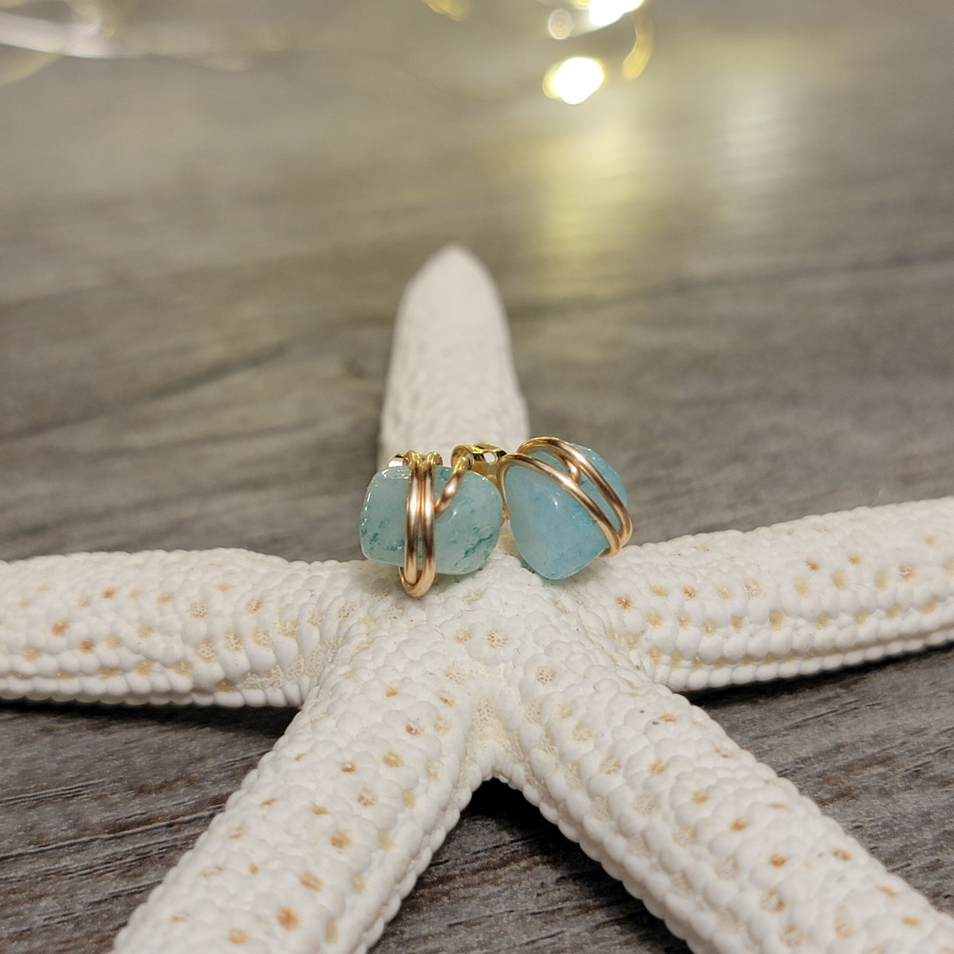 Amazonite Post  Earrings, Crystal stud Earrings, Clear crystal quartz post earrings, Raw crystal earrings, Gemstone earrings,healing earring