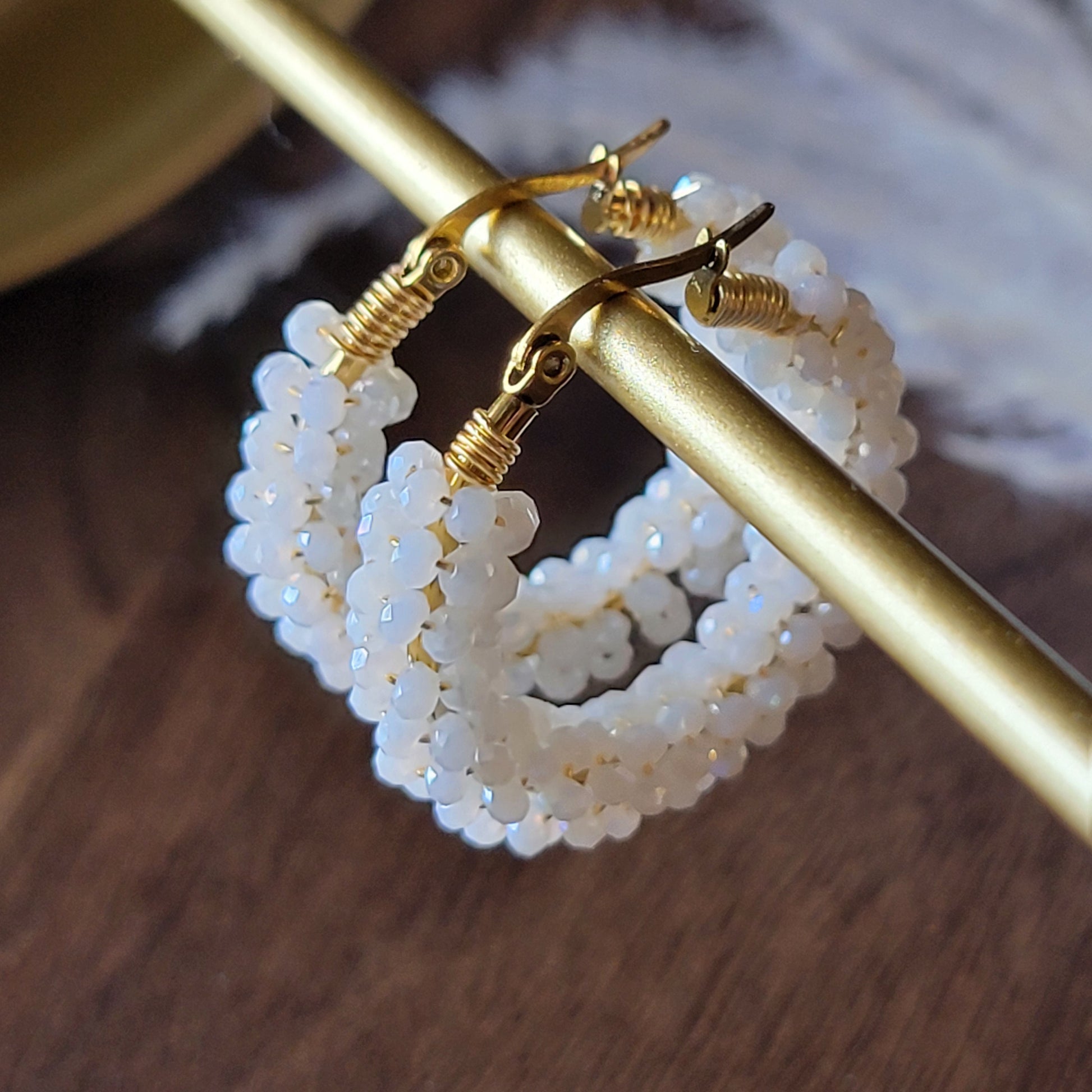 Chunky earrings hoops, Thick hoop earrings, Hoop earrings white gold, minimalistic earring, weddings- giftful, giftful bride gift,moms gifte