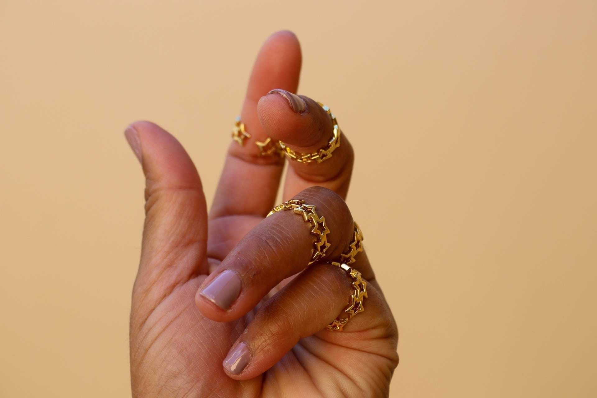 Dainty Ring, Star Gold ring, Statemente ring, Celestial ring, Stackable ring, Minimalistic rings, Dainty Gifted Ring, gifts for-her, wife