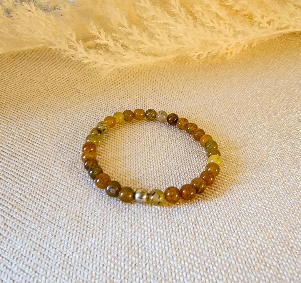 Dainty Bracelet, Leopardskin Jasper Stretch Bracelet, Calming Bracelet, Meditation Bracelet, Earthy gemstone bracelet, Healing Bracelet