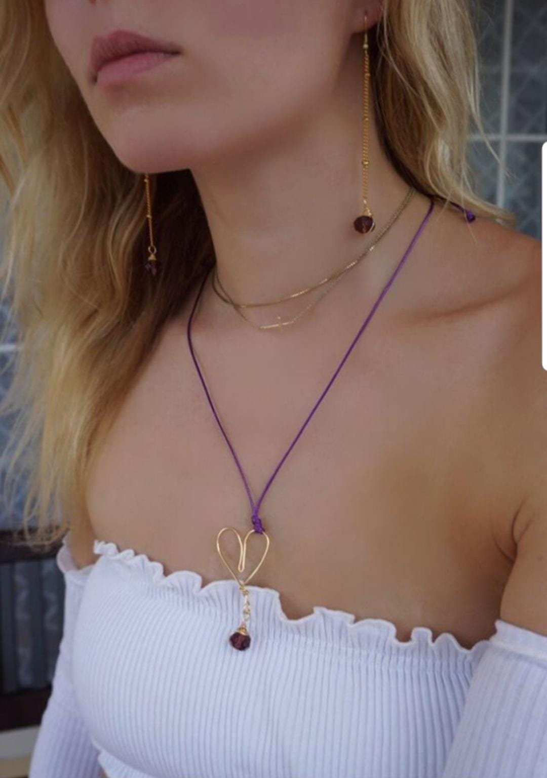 Dainty String Hearts bracelets and Necklace, Strings bracelets, couples bracelet, friendship bracelet, bff bracelet, waterproof bracelet