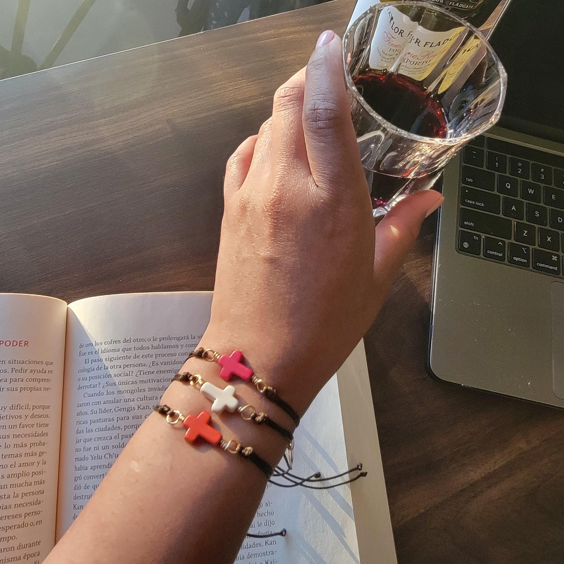 Cross bracelet string, Beaded Cross Bracelet, faith bracelets, Sideways Cross String Bracelet, Adjustable Cross Bracelet, Christian Bracelet