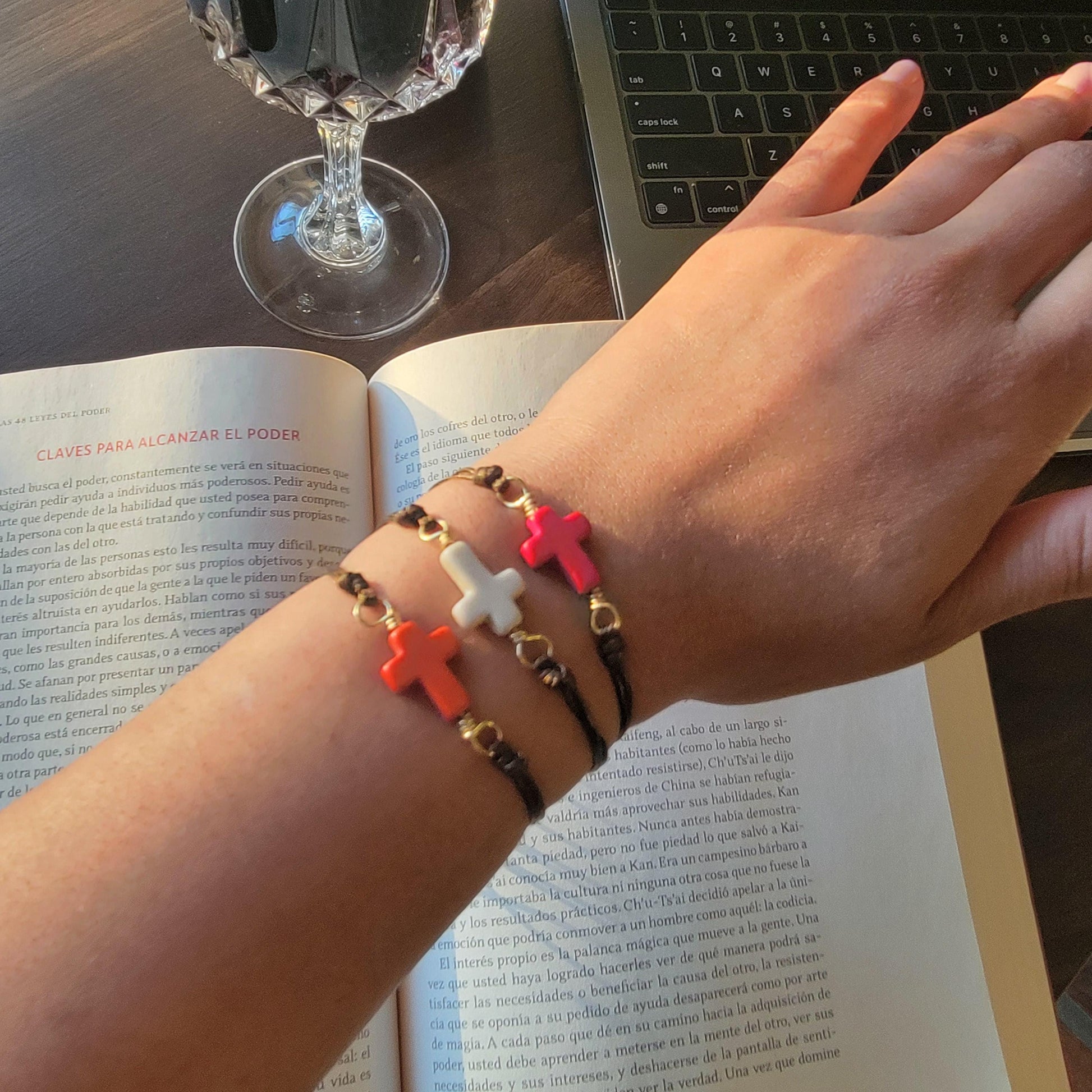 Cross bracelet string, Beaded Cross Bracelet, faith bracelets, Sideways Cross String Bracelet, Adjustable Cross Bracelet, Christian Bracelet