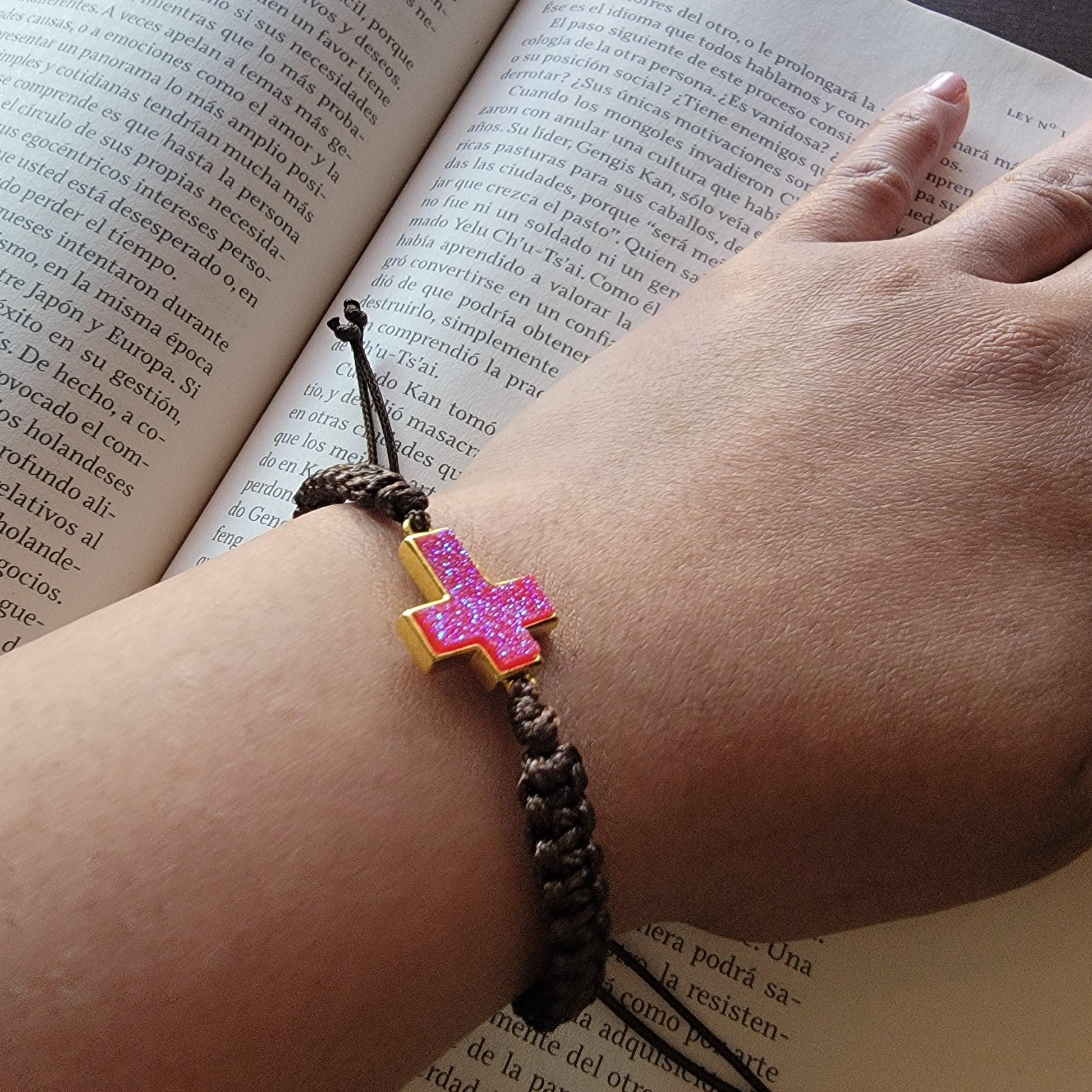 Dainty Cross Bracelet, Dainty Bracelet, Minimalistic Bracelet, Cords bracelet, Baptism Bracelet, First communion Waterproof, gifts for-her