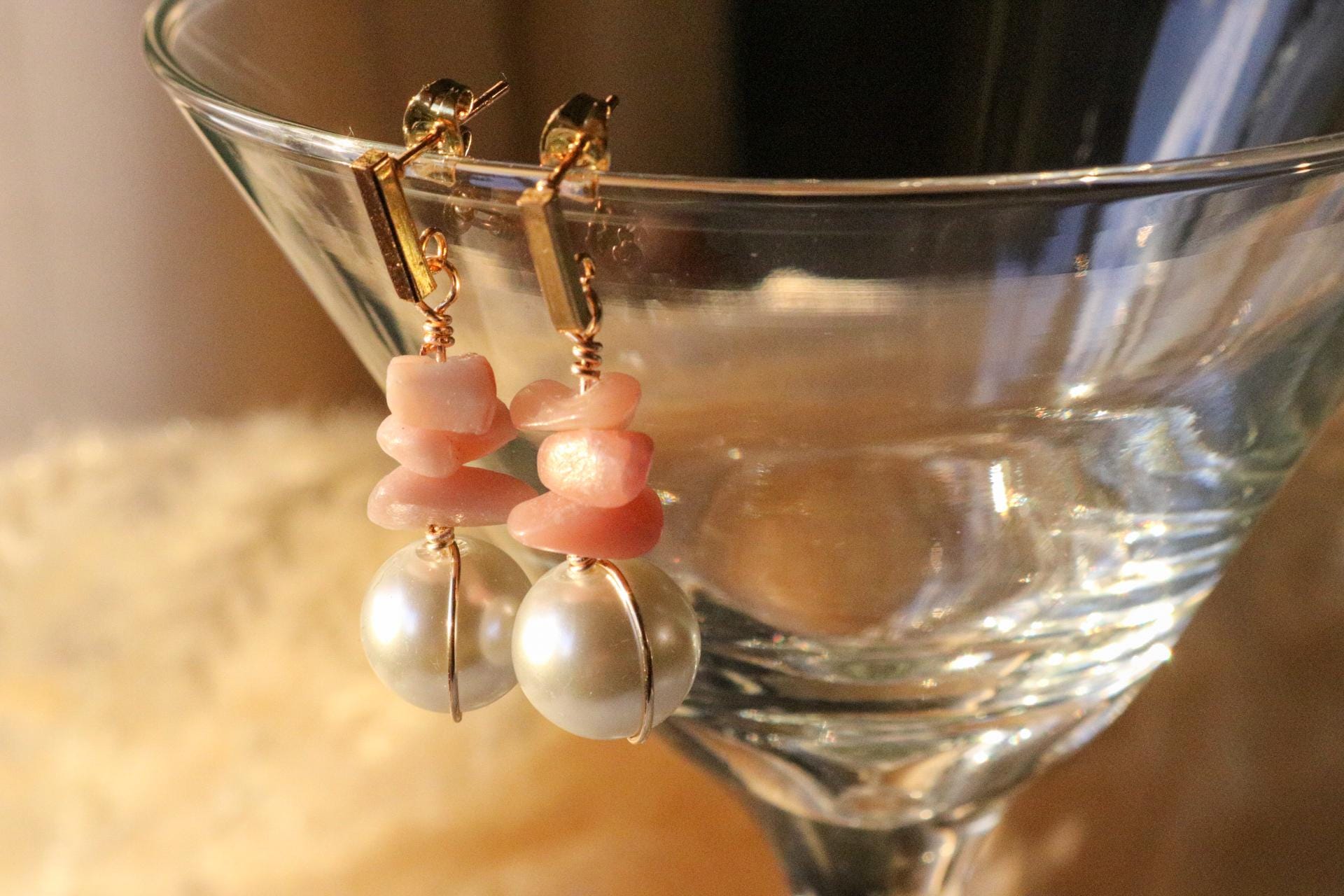 Pearl earring drops, gemstone earrings gifted, Gifteful earrings, bridesmaid pearl drop earrings, mothers days gifted, weddings- giftful
