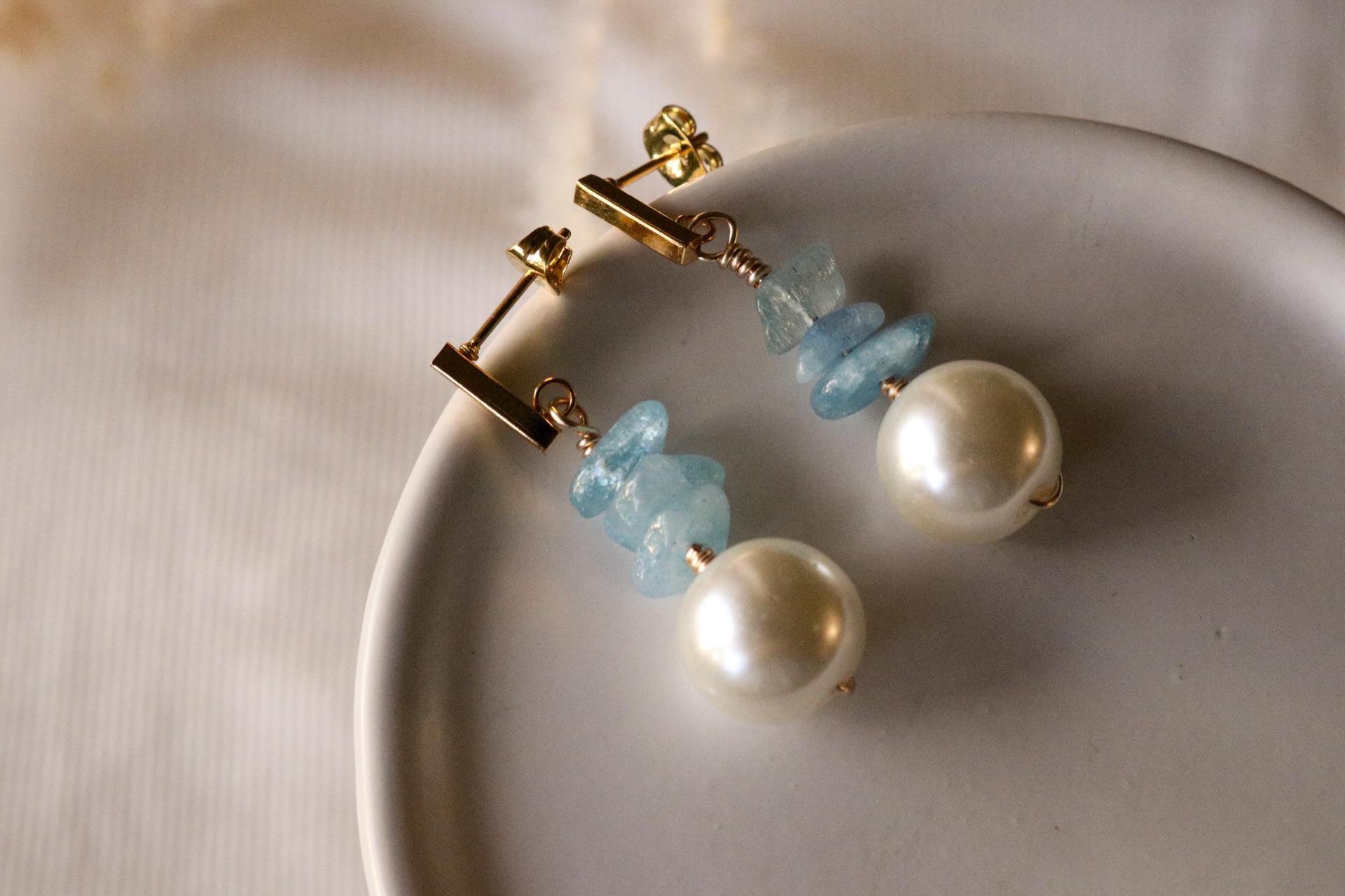 Pearl earring drops, gemstone earrings gifted, Gifteful earrings, bridesmaid pearl drop earrings, mothers days gifted, weddings- giftful