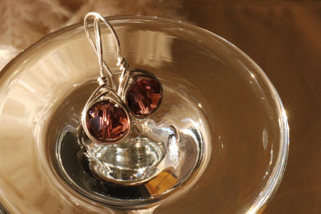 Dainty minimalist earrings, tini earrings, huggie earrings, crystal earrings, drops earrings, dropping earring, minimaliste earring