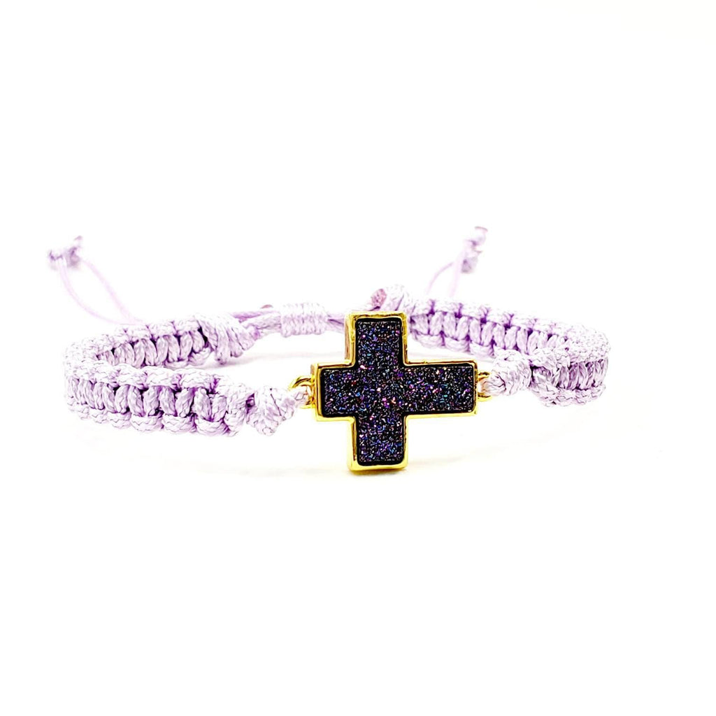 Cross Bracelet Macrame, Dainty Bracelet, Minimalistic Bracelet, Cords bracelet, cross charm bracelet, Baptism Bracelet, First communion