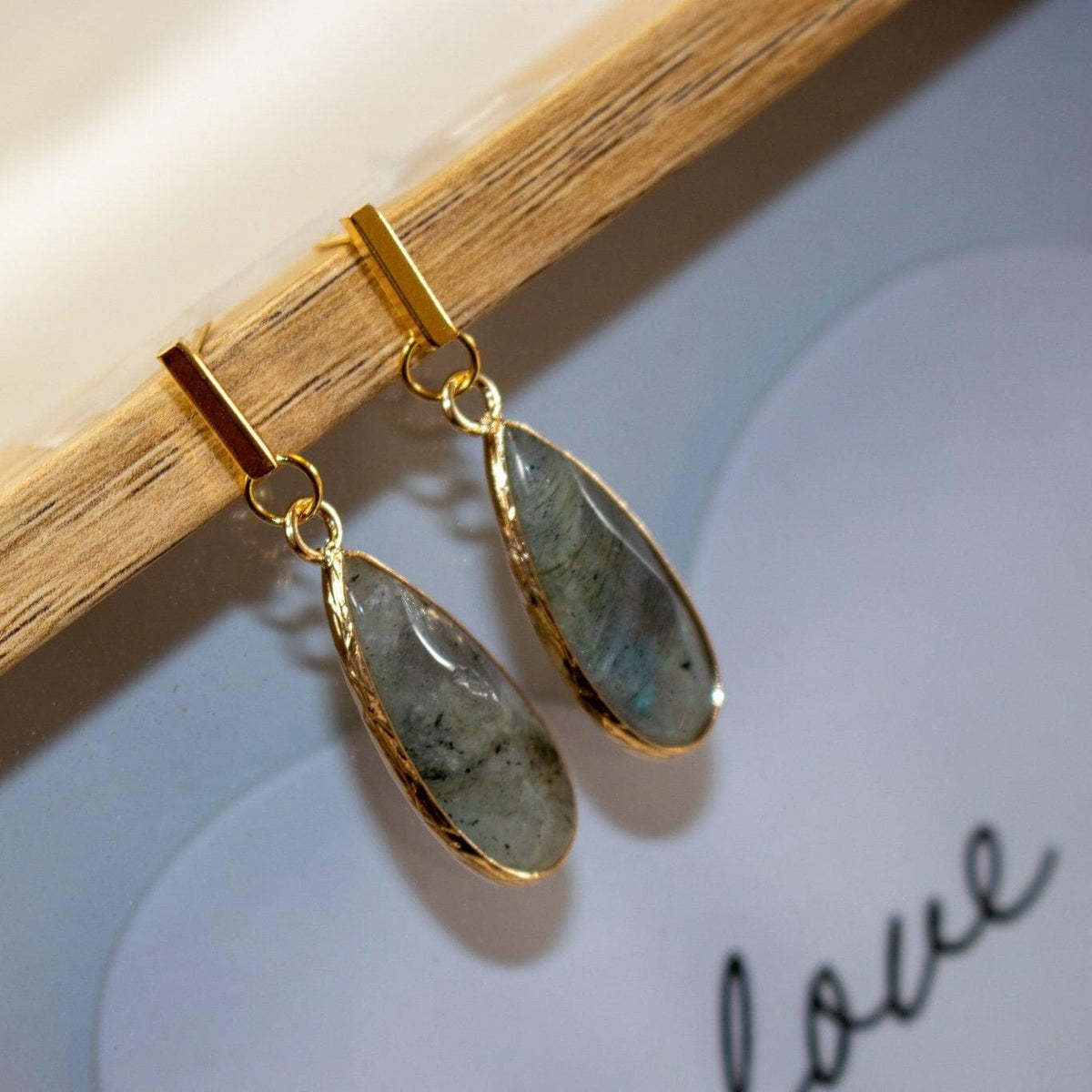 Labradorite earrings