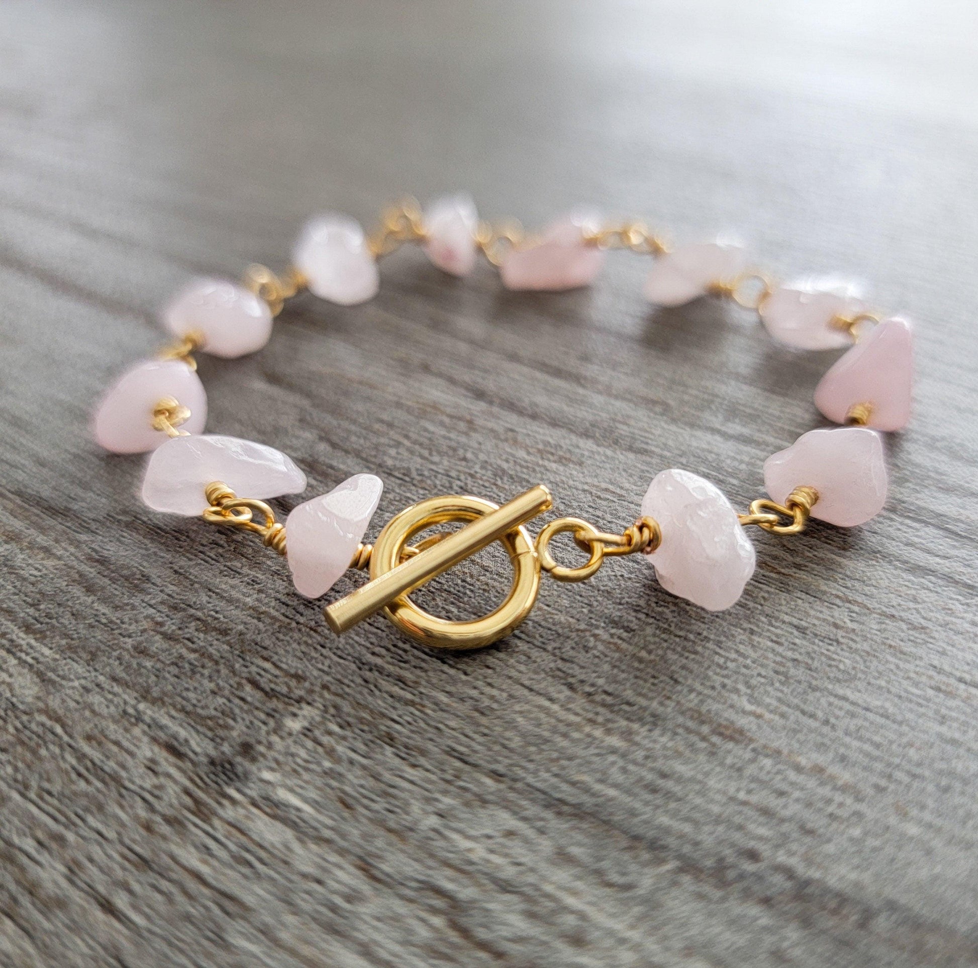 Dainty Rose Quartz Green Aventurine Bracelet, Bracelet Minimaliste, Quartz Rose Bracelet, Healing Bracelet, Fertility Bracelet,Gift For- Her