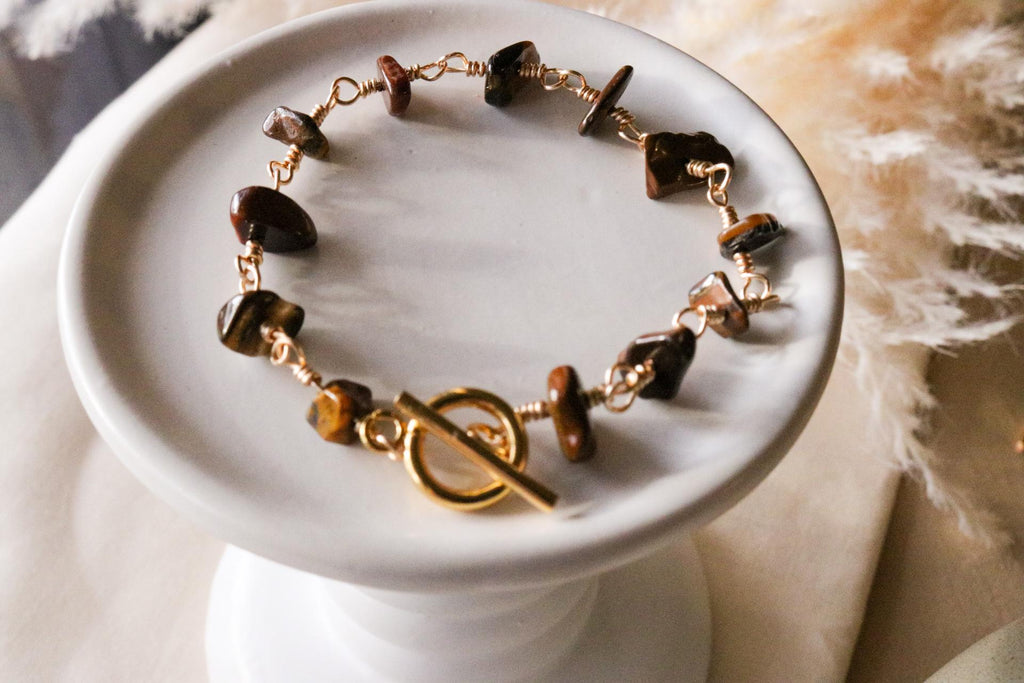 Gold Tiger Eye Bracelet, Dainty Gold Bracelet, Minimalist Bracelet, Delicate bracelet, Nature Bracelet, BestFriend Bracelet, Secret Bracelet