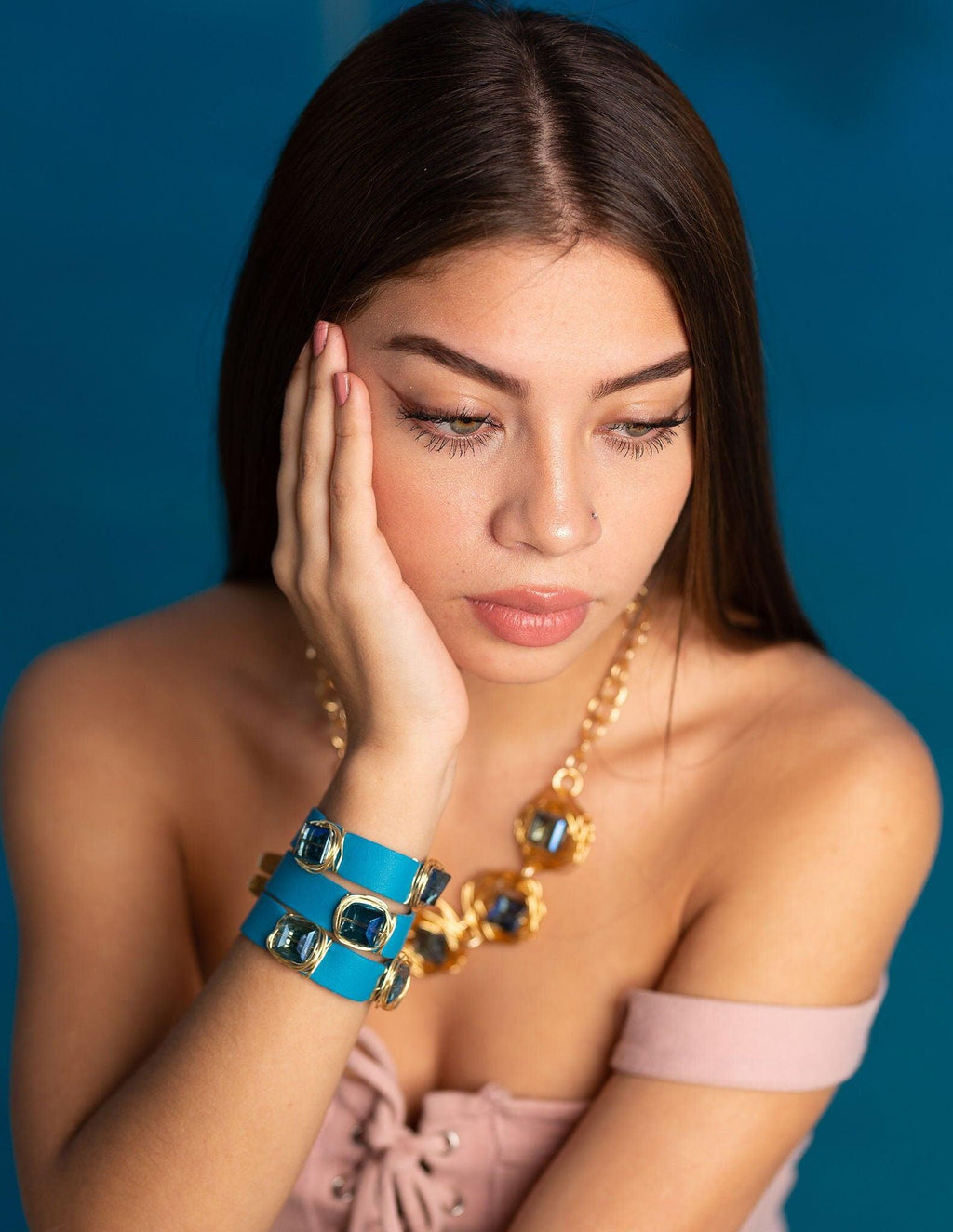 Statement Thick Gold Necklaces,
