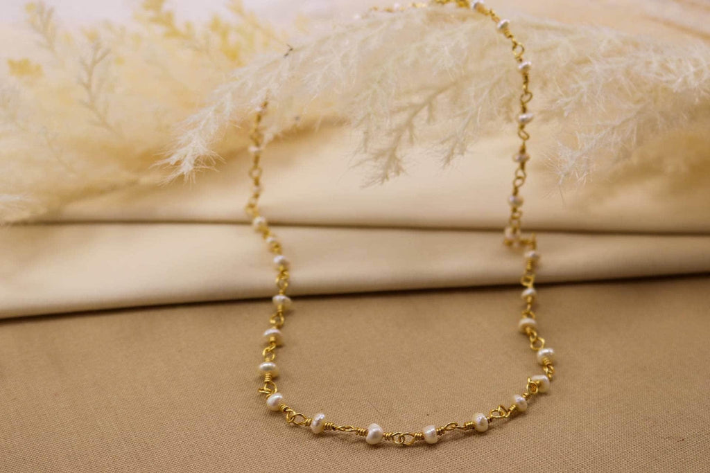 Dainty Real Fresh Water Pearl Necklace Choker, Tiny Pearl Necklace, Minimalist Pearl Necklace, Mothers Pearl Necklace, Bridesmaide Gift