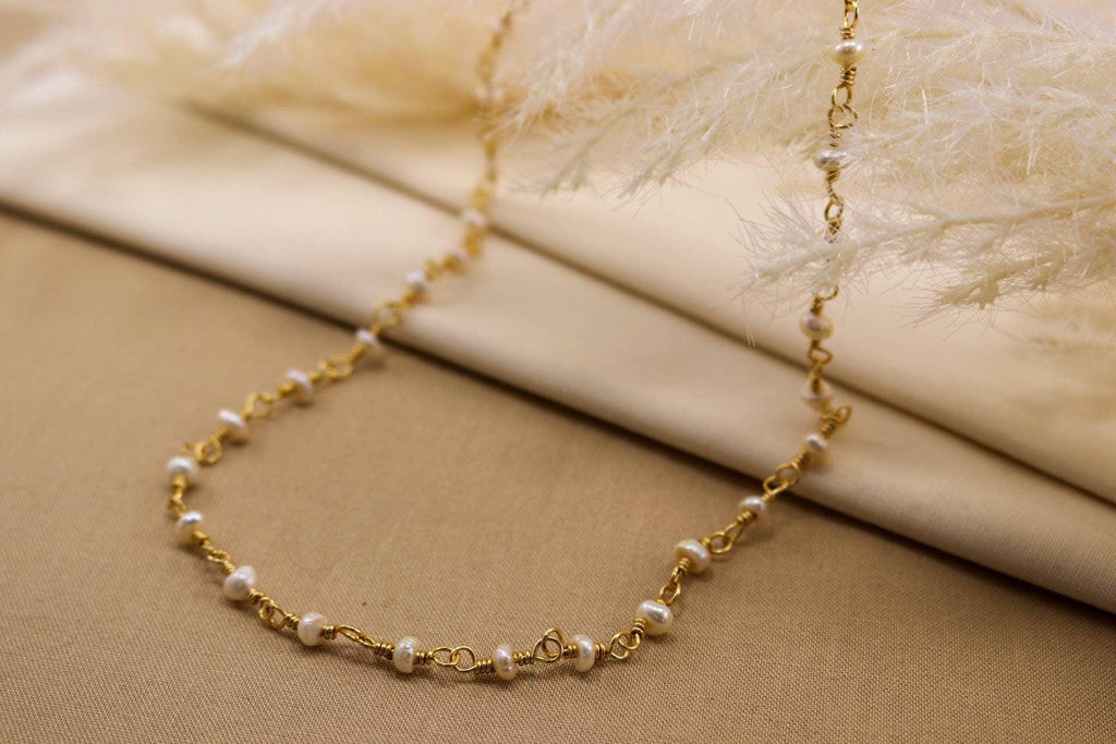 Dainty Real Fresh Water Pearl Necklace Choker, Tiny Pearl Necklace, Minimalist Pearl Necklace, Mothers Pearl Necklace, Bridesmaide Gift