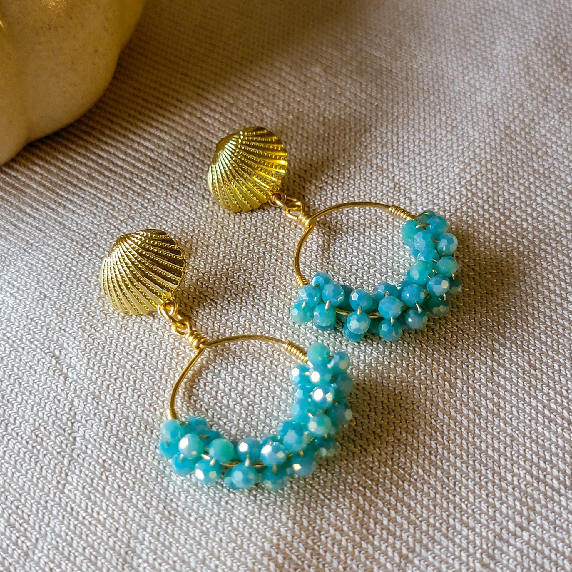 Dainty Thick Earring Hoops, Crystal Hoop Earrings, Gold hoop earrings, Chunky Hoop Earring, Wife Christmas Giftful, Gifting Gifted Mom