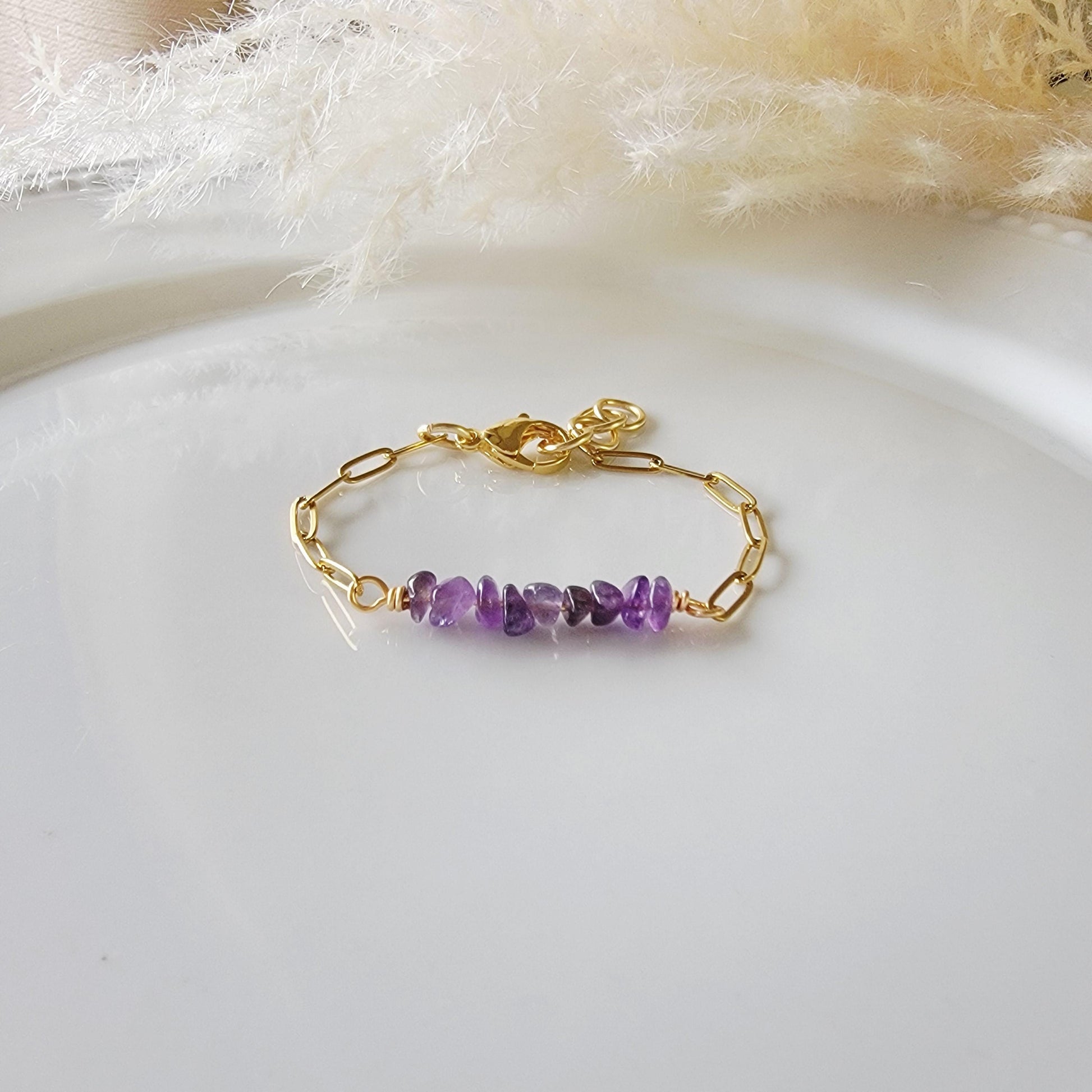 Personalize Gold Birthstone Bracelet, Custom Minimalist bracelet, Stoned bracelets, Dainty multi charm Chunky bracelet, Christma gift