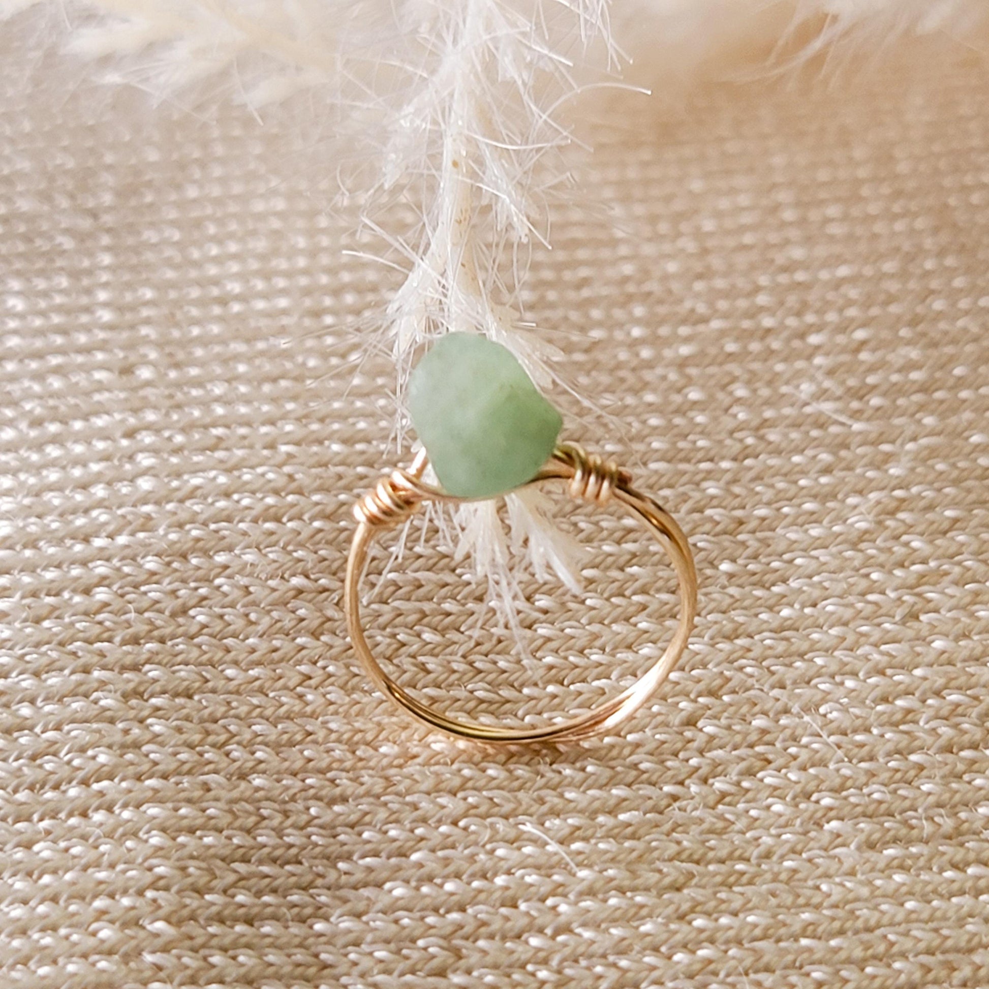 Dainty Crystal Ring, Thin gold ring, Gold stack ring, Birthstone Ring, Wire Wrap Ring, Midi ring, statemente ring, Custom gifted For Her