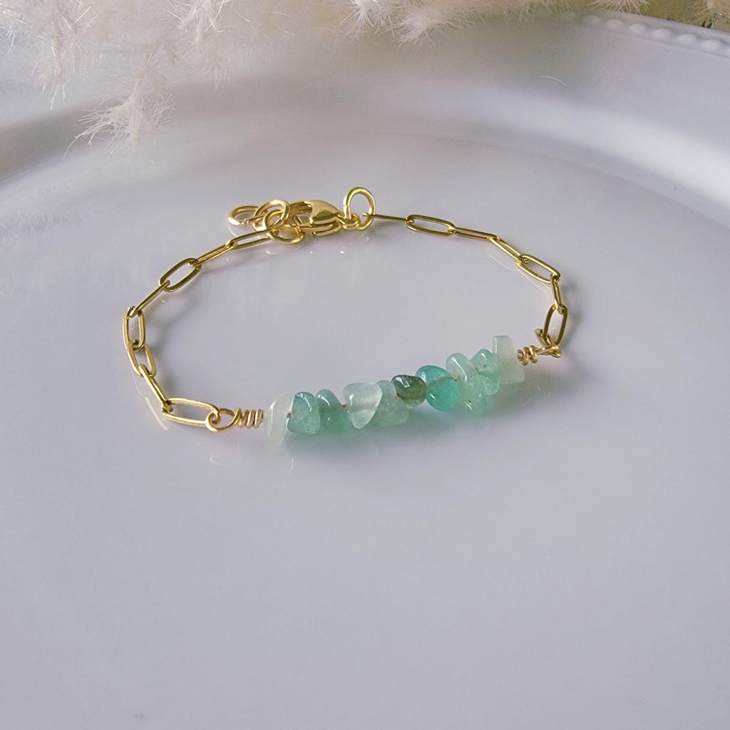 Personalize Gold Birthstone Bracelet, Custom Minimalist bracelet, Stoned bracelets, Dainty multi charm Chunky bracelet, Christma gift