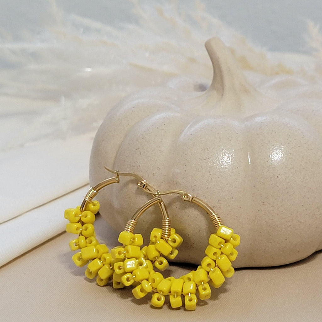 Hoop dainty earring, Gold thick hoop earrings, Chunky hoop earrings, Gold minimalistic earrings, Giftful daughter, Wife gifte,Giftful sister