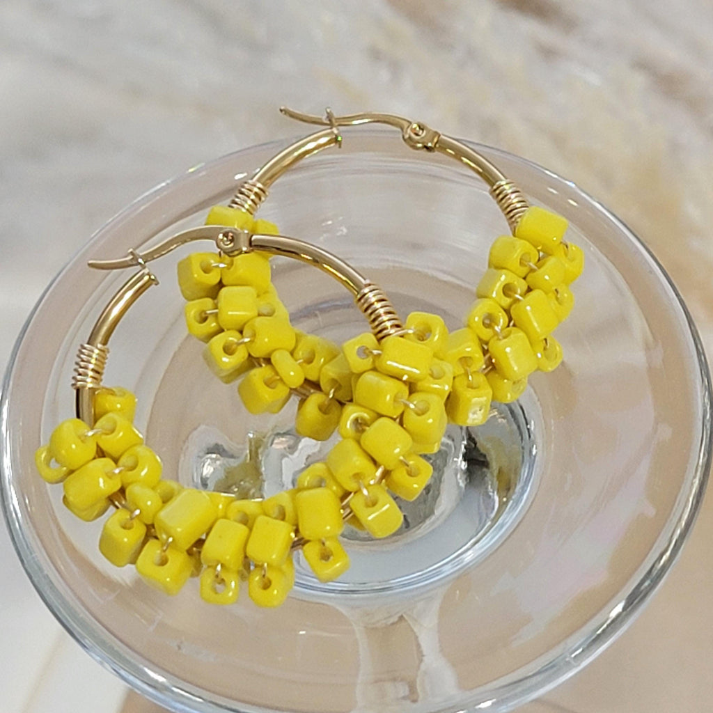 Hoop dainty earring, Gold thick hoop earrings, Chunky hoop earrings, Gold minimalistic earrings, Giftful daughter, Wife gifte,Giftful sister