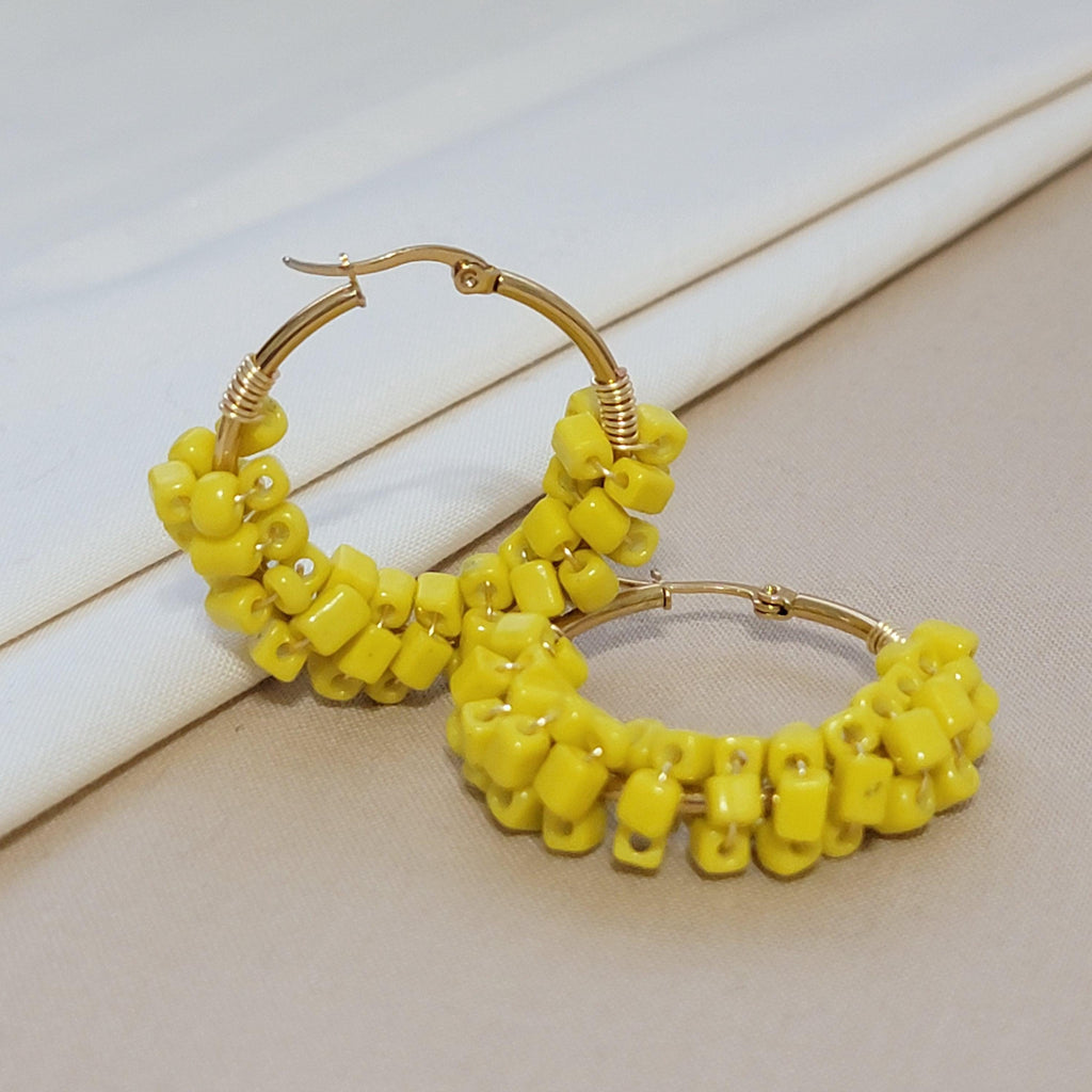 Hoop dainty earring, Gold thick hoop earrings, Chunky hoop earrings, Gold minimalistic earrings, Giftful daughter, Wife gifte,Giftful sister