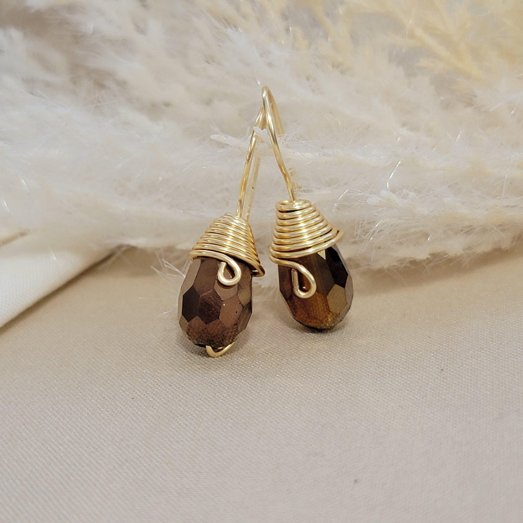 Amber drop Earrings, Gold drop earrings, Dropping earring, Stoned earrings, christma gift, mother-in-laws gift, giftful moms, gifted wife