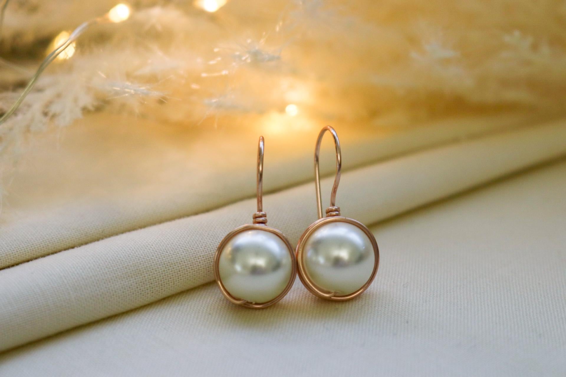 Pearl drop earrings, Small pearl earrings, Pearl drop earrings, mothers days gifted, weddings- giftful, bridal giftful, bridesmaide gift