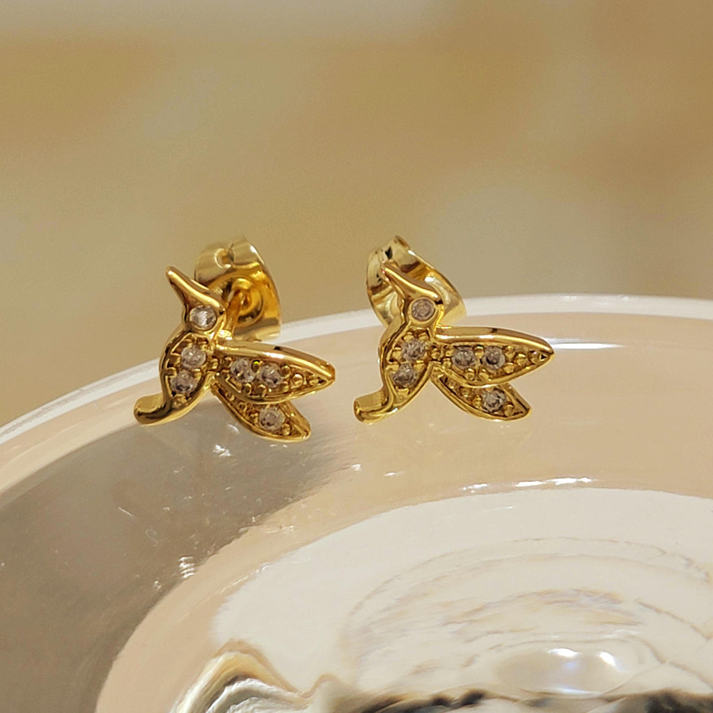 Dainty Bird Stud Earrings, Small earrings studs, Minimalistic earrings, Earring Tiny, Animal lover, Wife gift, Gift Moms, Gifts for-Her
