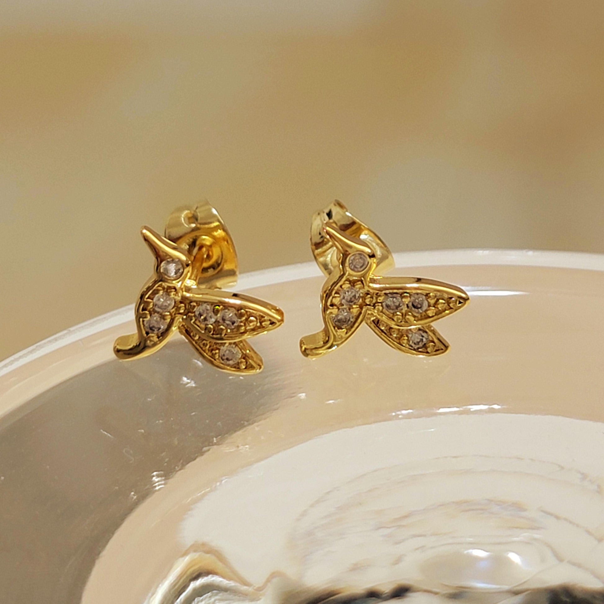 Dainty Bird Stud Earrings, Small earrings studs, Minimalistic earrings, Earring Tiny, Animal lover, Wife gift, Gift Moms, Gifts for-Her