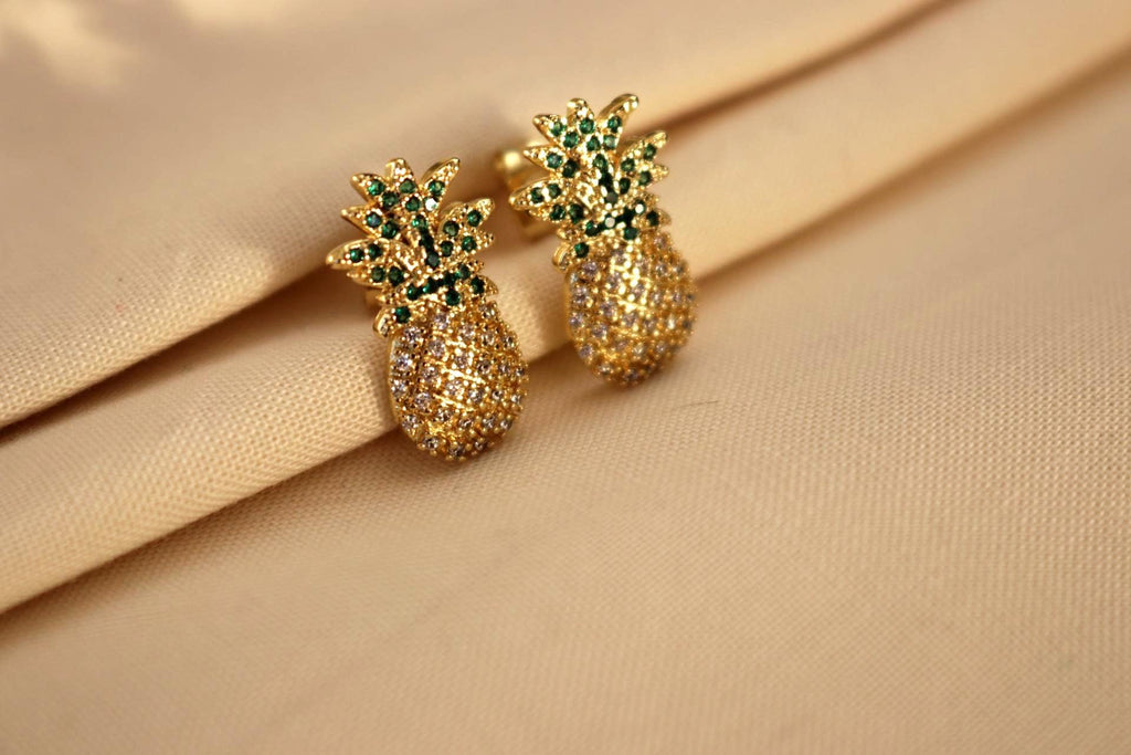 Dainty Pineapple Stud Earrings, Fruits earring, Tiny Earring Stud, Mini tiny minimalist, Small earrings, Gifts for-Her, Wife gift, women