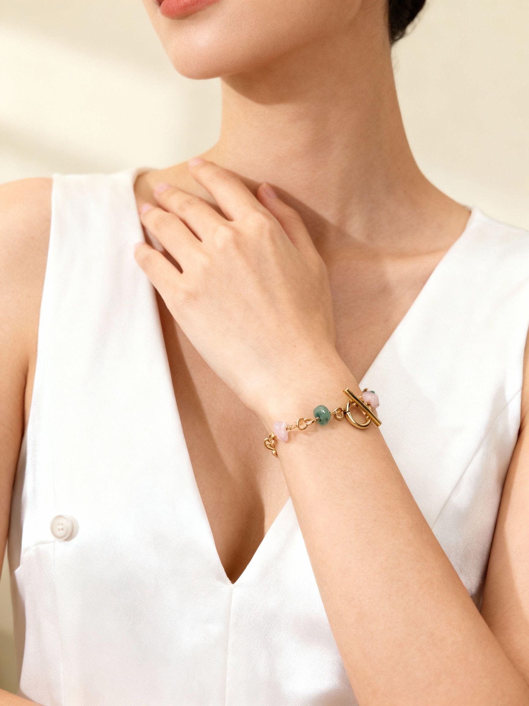 Dainty Green Aventurine Bracelet, Crystal Bracelet, Dainty Green Aventurine Bracelet | Handmade Natural Gemstone Bracelet | Minimalist Healing Crystal Jewelry | Gift for Her