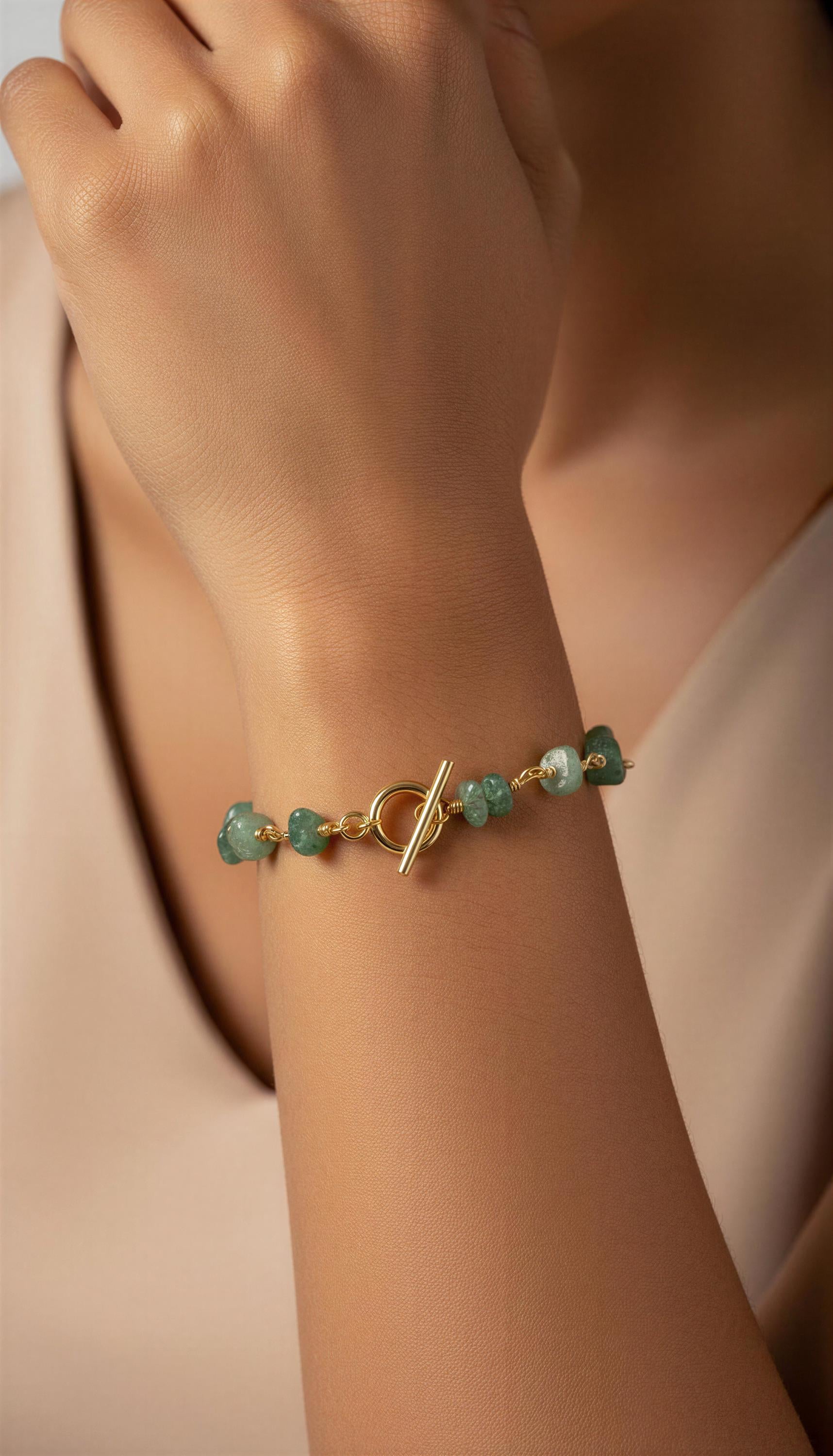 Dainty Green Aventurine Bracelet, Crystal Bracelet, Dainty Green Aventurine Bracelet | Handmade Natural Gemstone Bracelet | Minimalist Healing Crystal Jewelry | Gift for Her