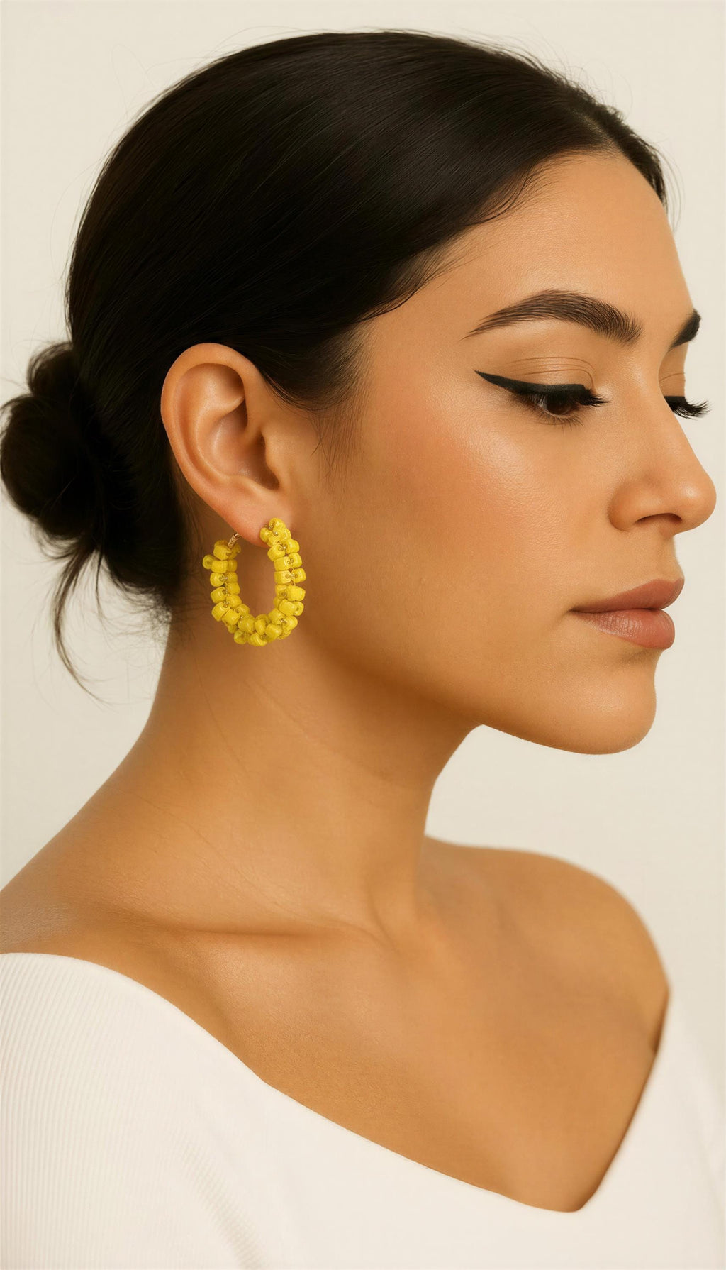Hoop dainty earring, Gold thick hoop earrings, Chunky hoop earrings, Gold minimalistic earrings, Giftful daughter, Wife gifte,Giftful sister
