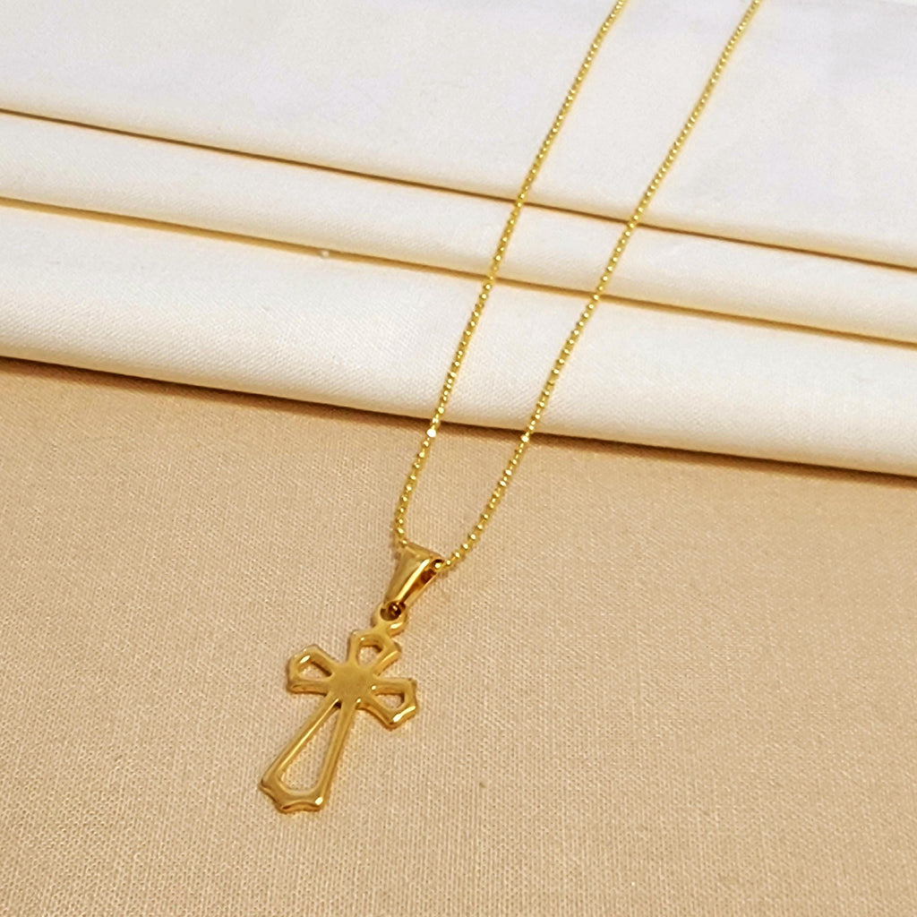 Dainty Cross necklaces, Thin gold necklace, Necklace minimalistic, Chain necklace, Baptism Gift,Cross Jewelry, Communion Cross Necklaces Her