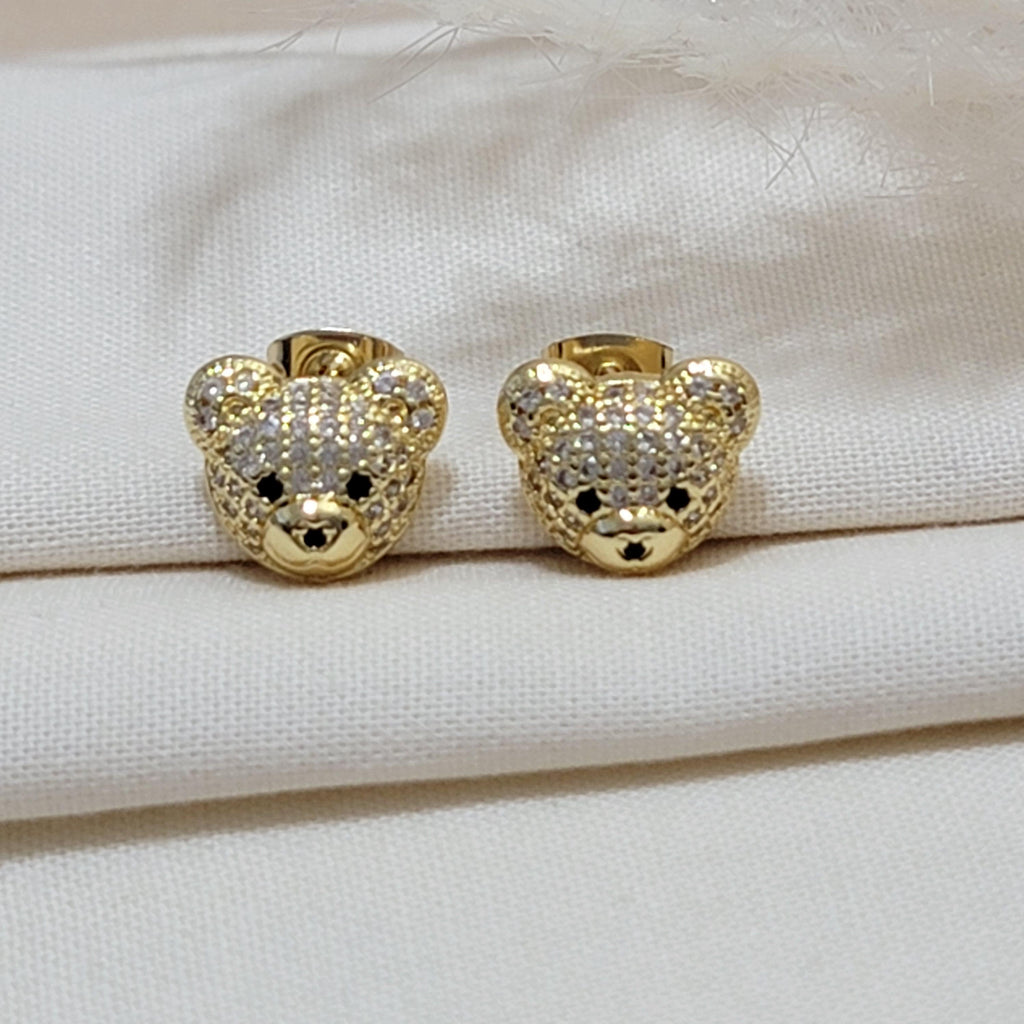 Bear Stud Earrings, Dainty earrings, Minimalists earrings, Tiny gold earrings, Minimalistic Earrings, Gifts for-her, Wife gift, for-women