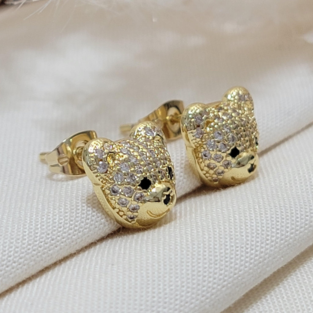 Bear Stud Earrings, Dainty earrings, Minimalists earrings, Tiny gold earrings, Minimalistic Earrings, Gifts for-her, Wife gift, for-women