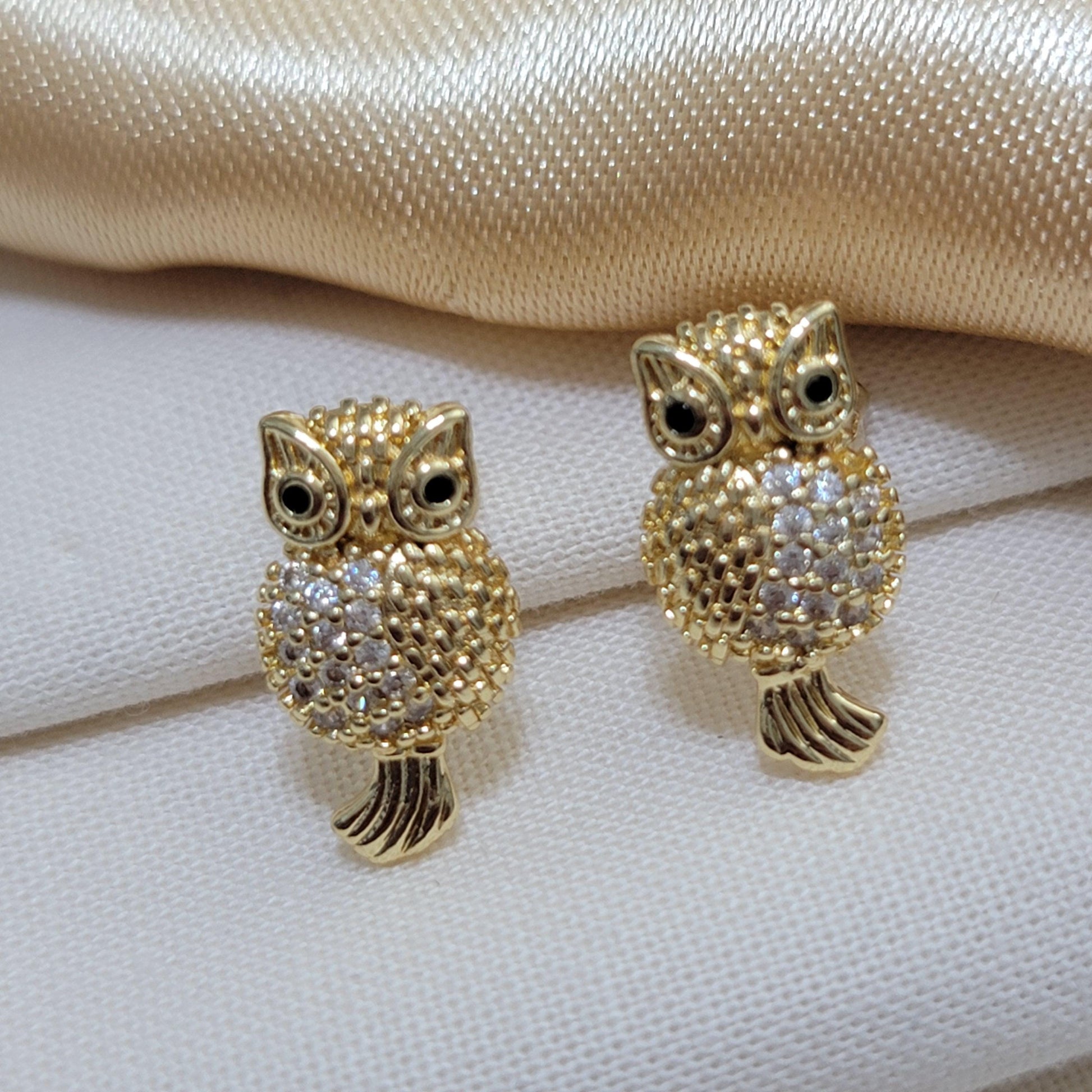 Owl Stud Earrings, Dainty Owl Earrings, Dainty earrings, Tiny gold earrings, Minimalistic Gold Earrings, Gifts for-her, Wife gift, for-women