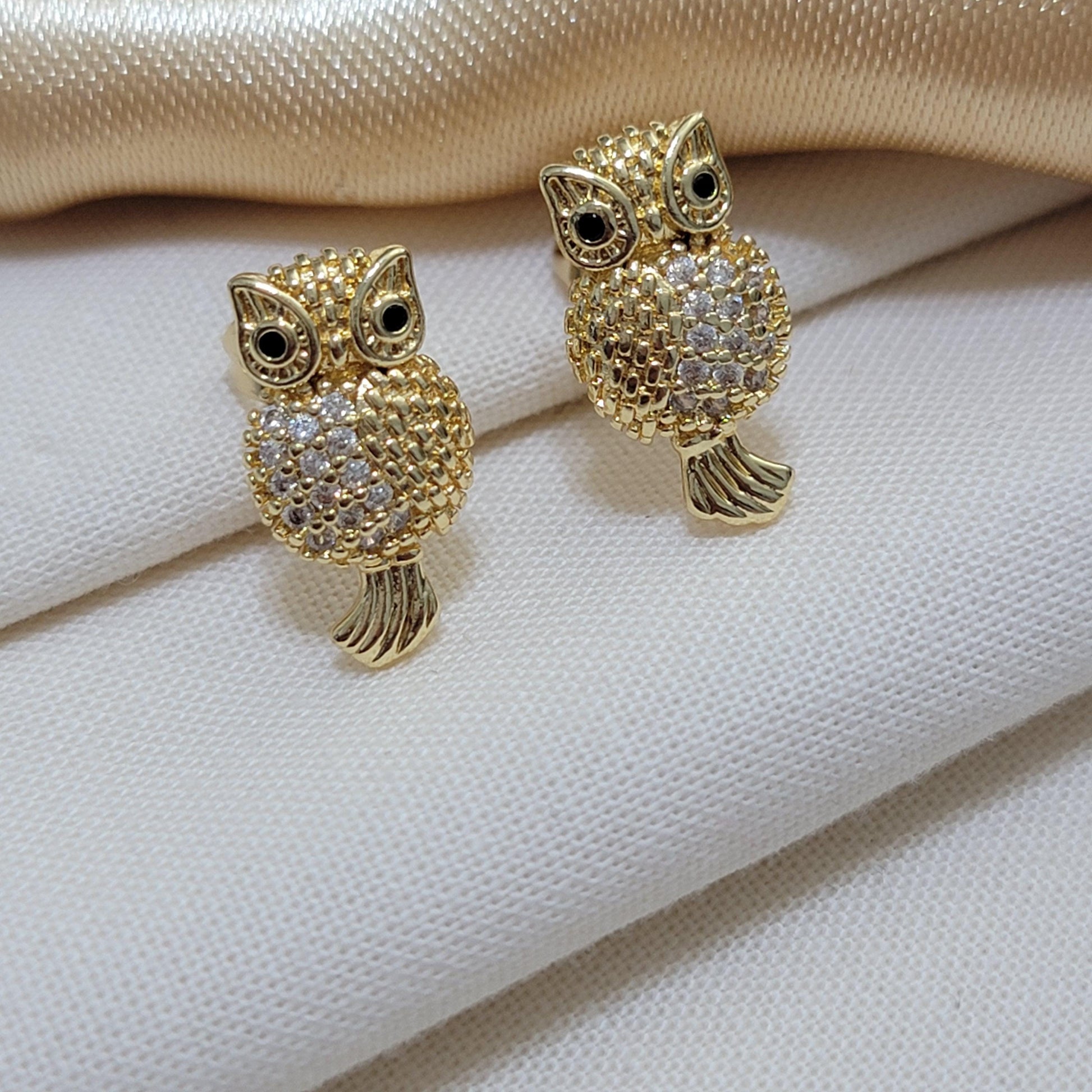 Owl Stud Earrings, Dainty Owl Earrings, Dainty earrings, Tiny gold earrings, Minimalistic Gold Earrings, Gifts for-her, Wife gift, for-women