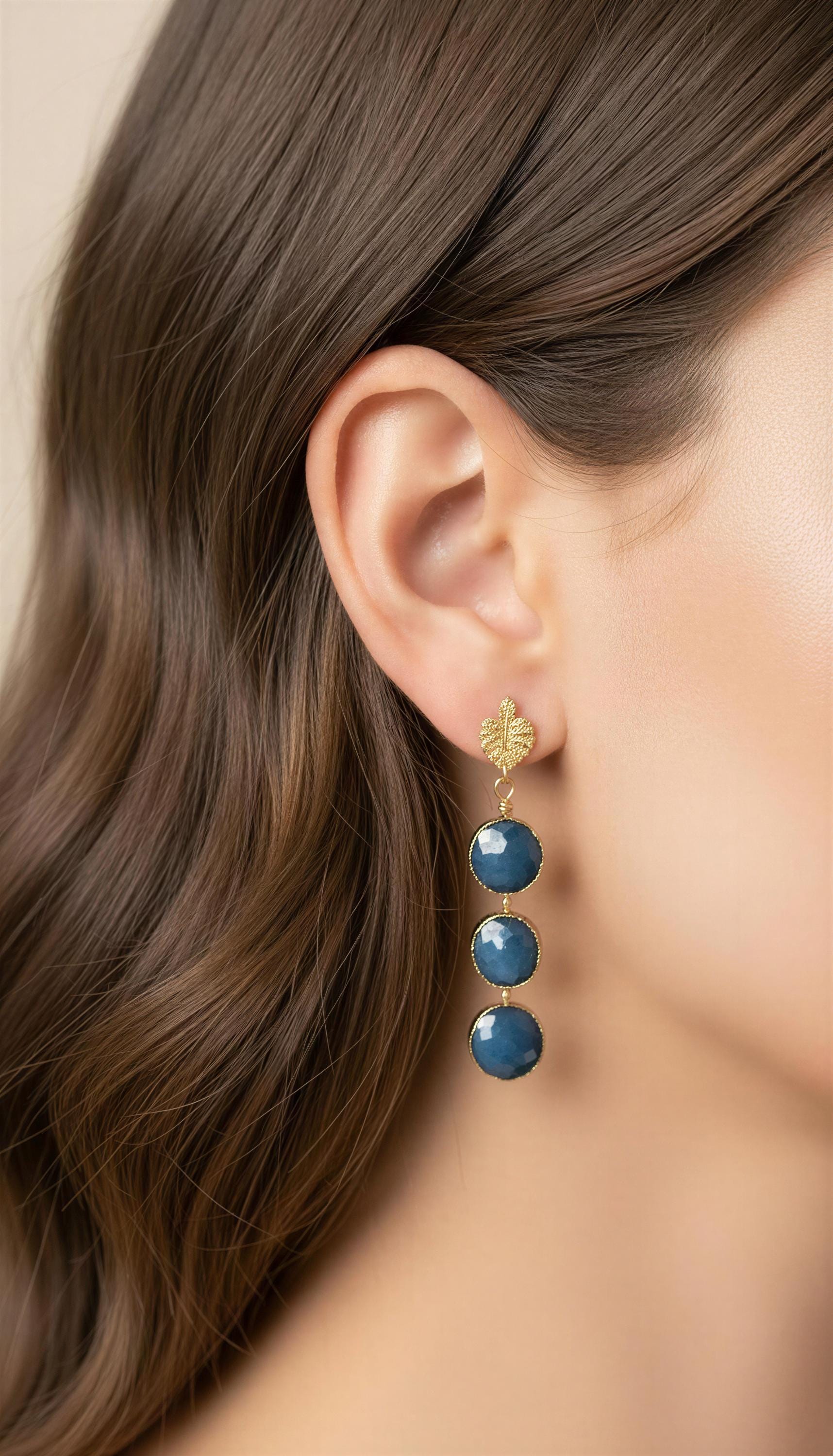 Dainty drops earrings, Dainty minimalist earrings, Crystal Earrings, Leaf earrings gift, Mom-gifted, Christma gift gifted, christmasgiftful