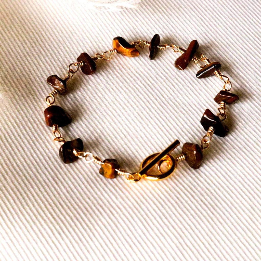 Gold Tiger Eye Bracelet, Dainty Gold Bracelet, Minimalist Bracelet, Delicate bracelet, Nature Bracelet, BestFriend Bracelet, Secret Bracelet