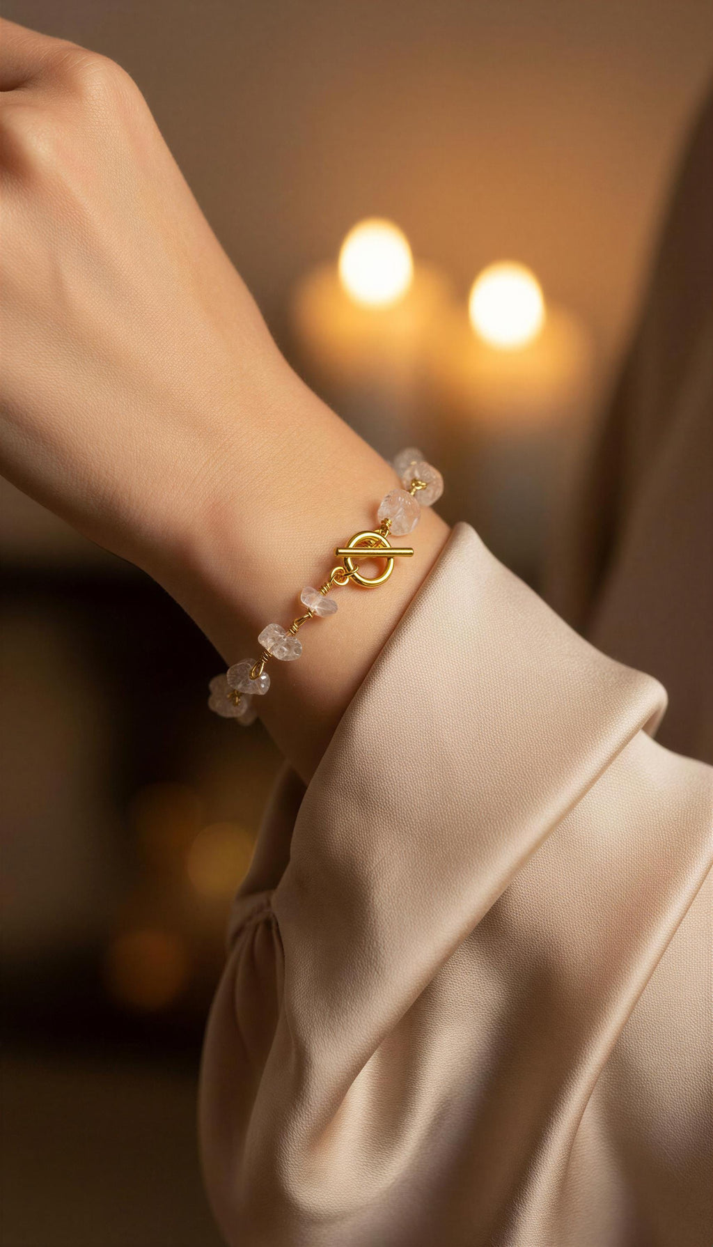 Clear Quartz Bracelet, Gold Bracelet Dainty, Gifted bracelet, Customized bracelet, Stone-bracelet, Minimalist bracelet, Delicate bracelet